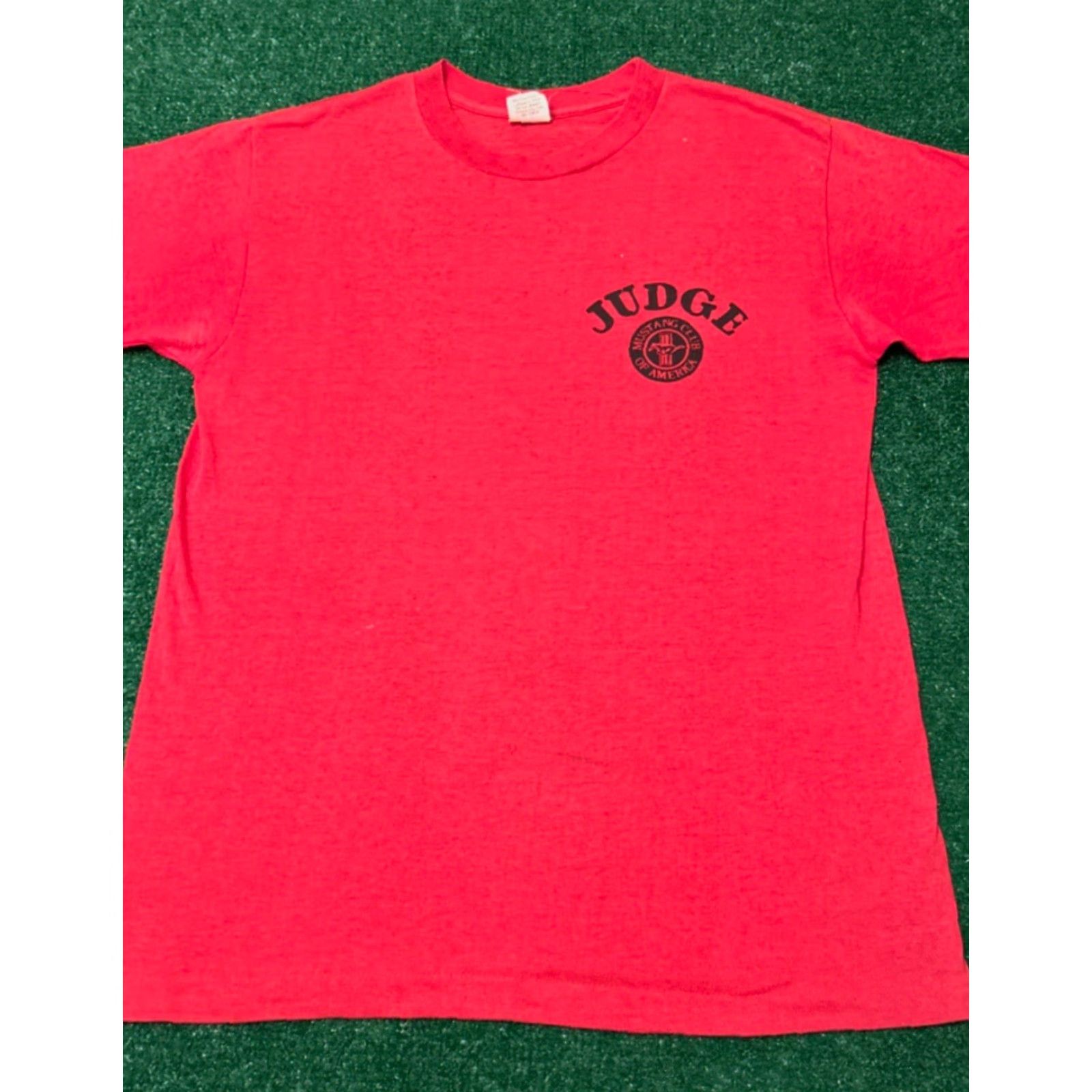 Vintage VINTAGE 80s Shelby Mustang Club National VTG Shirt Mens L Red 1985 Atlanta GA Cars 1980s Mens Size US L / EU 52-54 / 3 - 2 Thumbnail