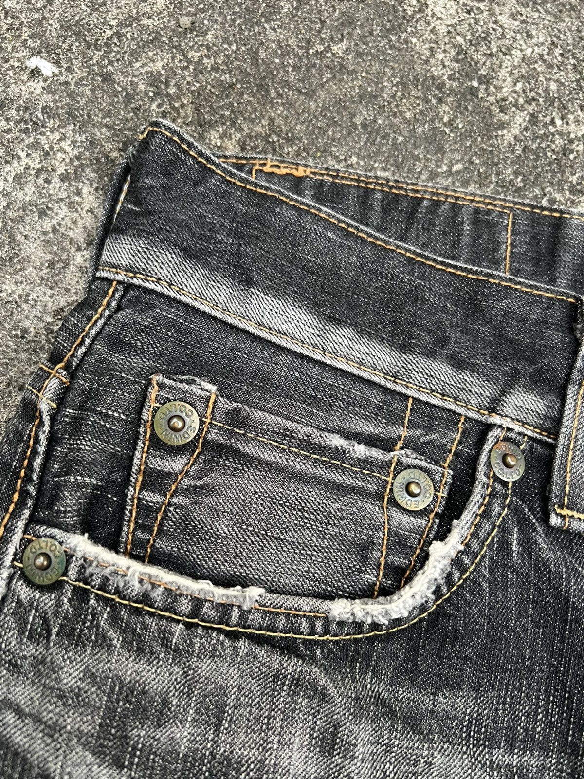 Edwin VINTAGE EDWIN 503 BLUE TRIP DISTRESS PUNK JEAN JAPAN Size US 29 - 8 Thumbnail