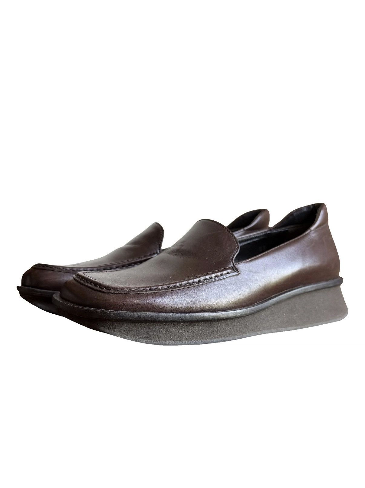 Prada Prada S/S1999 Square Toe Brown Loafers Size US 8 / IT 38 - 1 Thumbnail