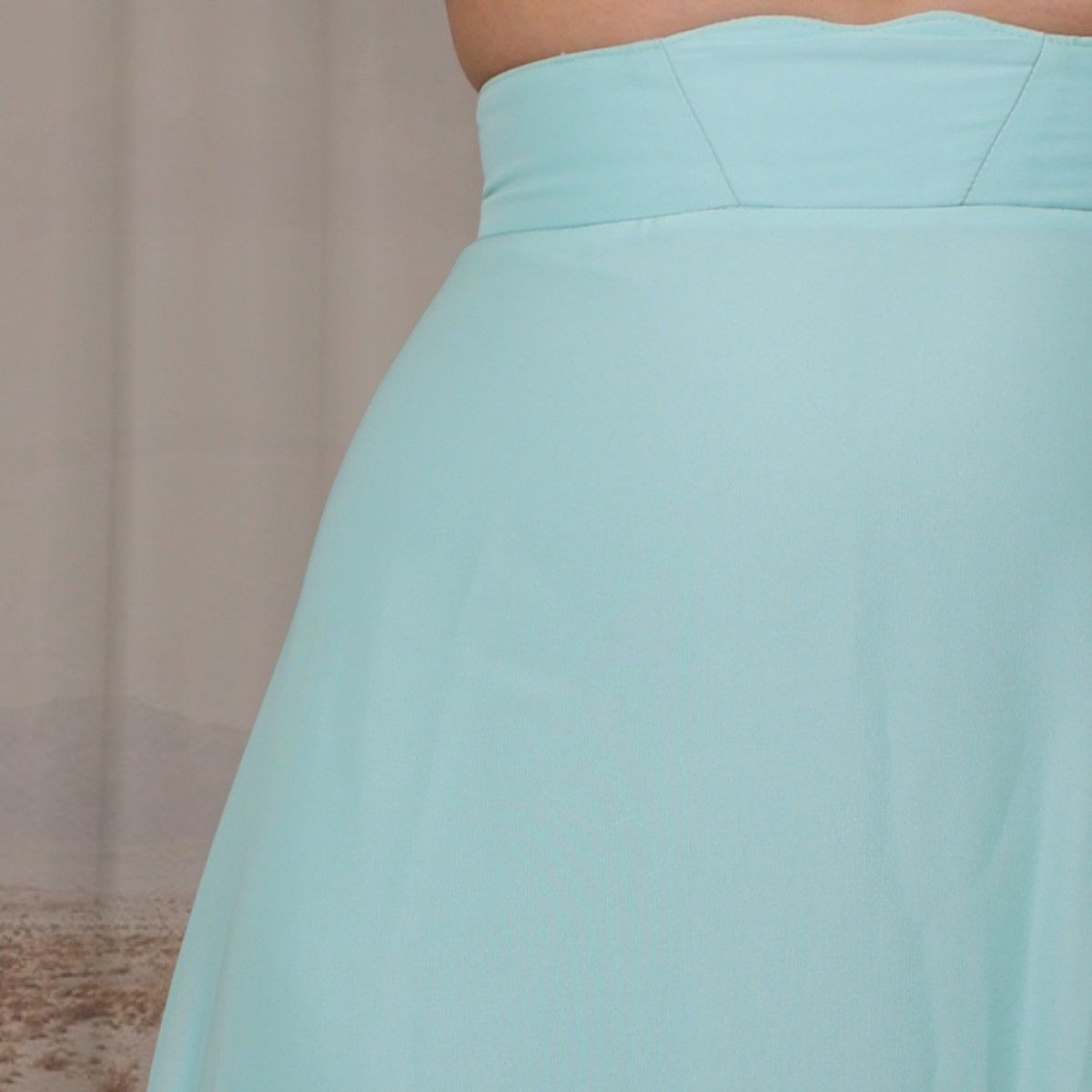 Handmade × Vintage 🦋TEAL MAXI SKIRT🦋 Size 27" / US 4 / IT 40 - 4 Thumbnail