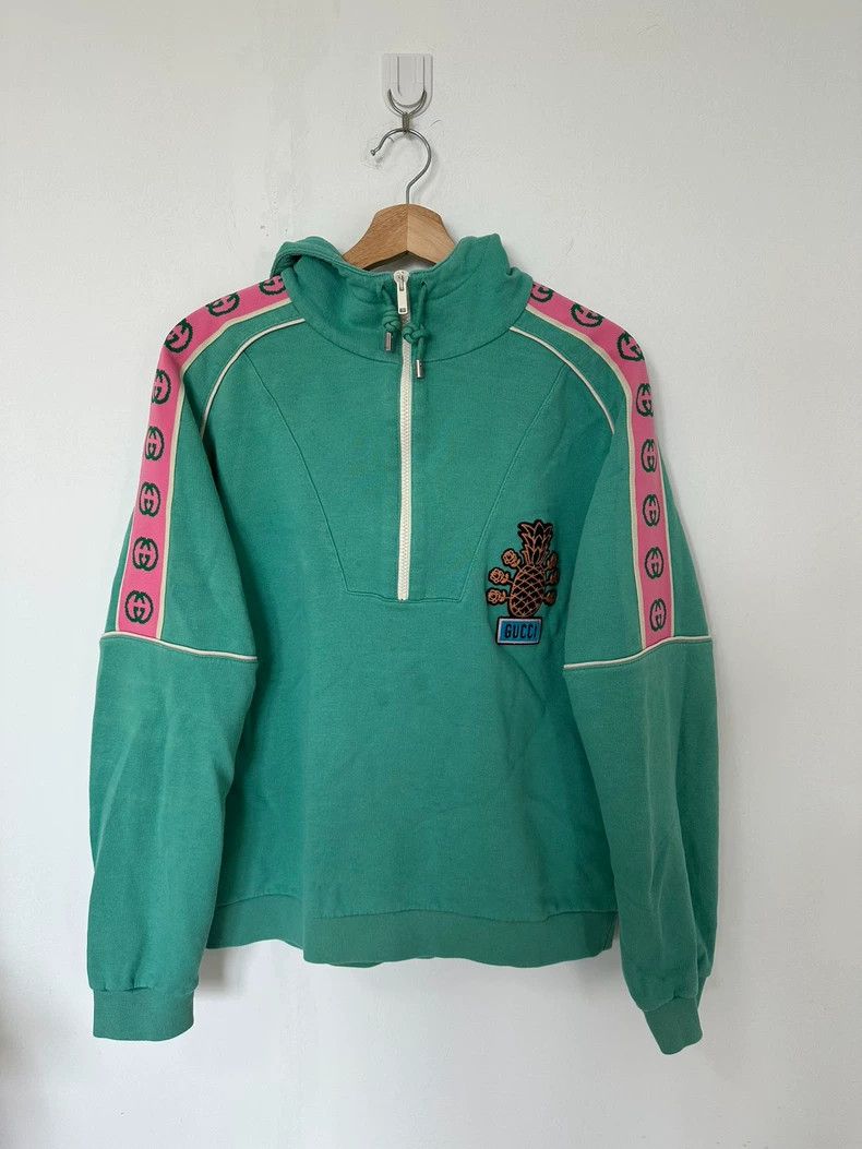 Gucci Gucci SS22 green 3m string logo pineapple print hooded swea Size US S / EU 44-46 / 1 - 1 Thumbnail