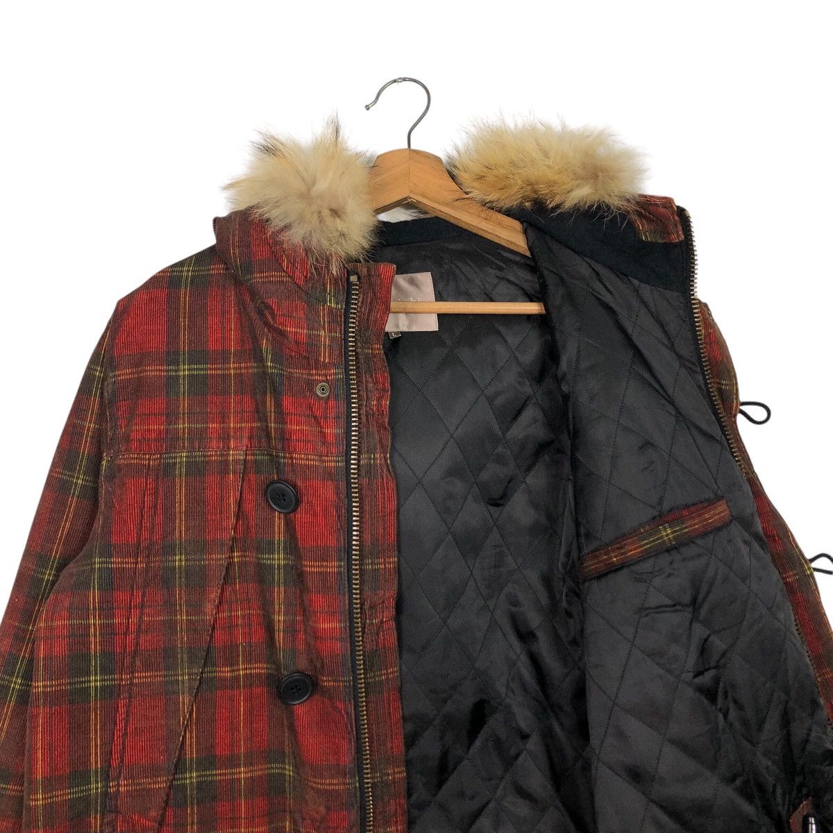 Japanese Brand 📌Vintage Biker Jacket Hiromichi Nalano Tartan Fur Hoodie Size US L / EU 52-54 / 3 - 14 Thumbnail