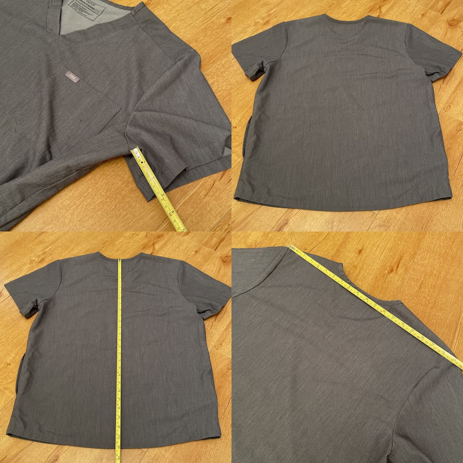 Vintage FIGS Scrubs Top Mens Large Leon 3 Pocket Technical Collection Graphite Gray Mens L Gray Solid Polyester Pre-owned# Size US L / EU 52-54 / 3 - 8 Thumbnail