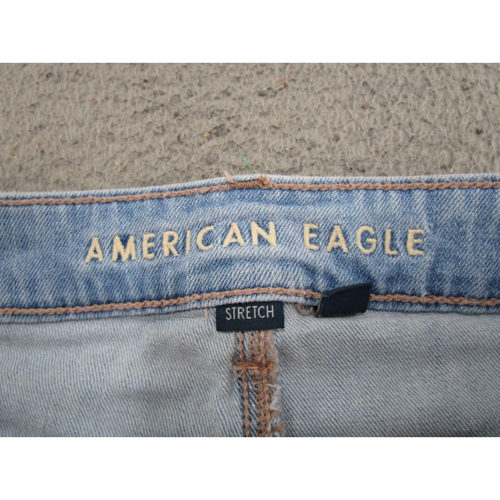 American Eagle Outfitters VINTAGE American Eagle Outfitters Jeans Womens Size 2 Distressed Wide-Leg 90s Blue Denim 5-Pocket Rise High Baggy Relaxed Straight Size 26" / US 2 / IT 38 - 4 Thumbnail