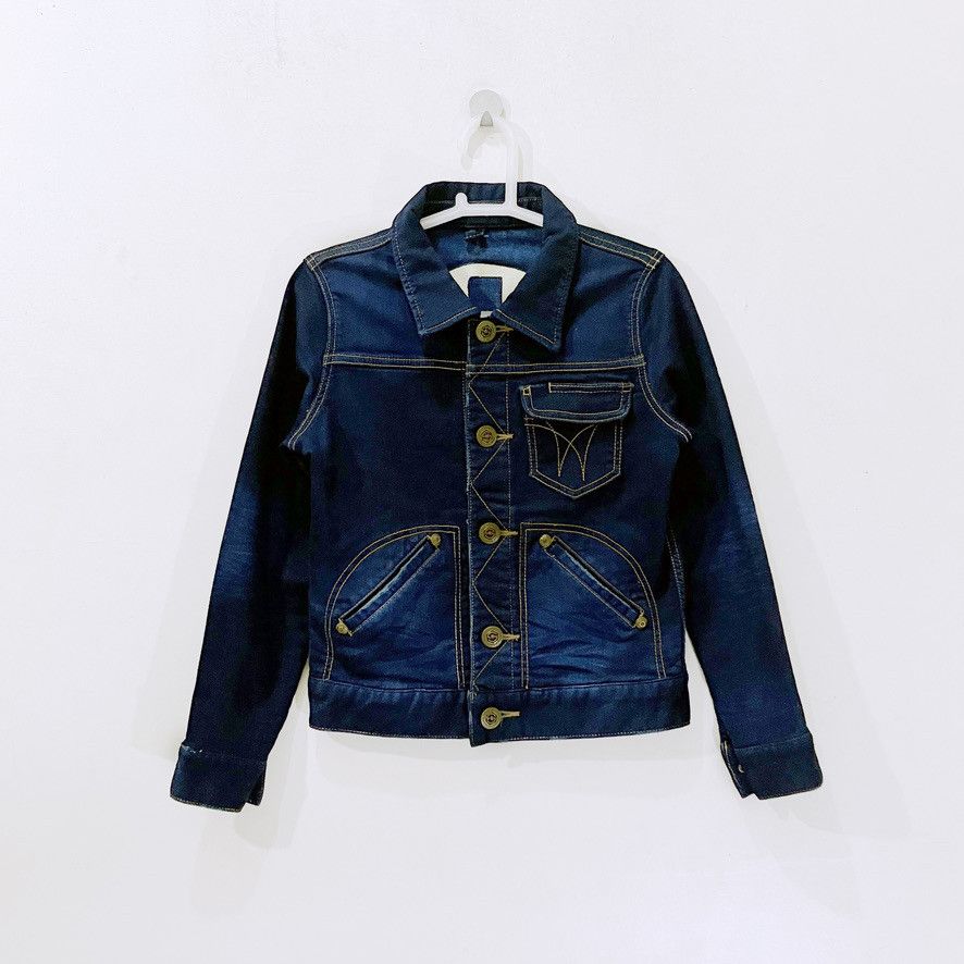 Japanese Brand Tough Jeansmith – Washed Blue Denim Embroidered Jacket Size S / US 4 / IT 40 - 1 Thumbnail