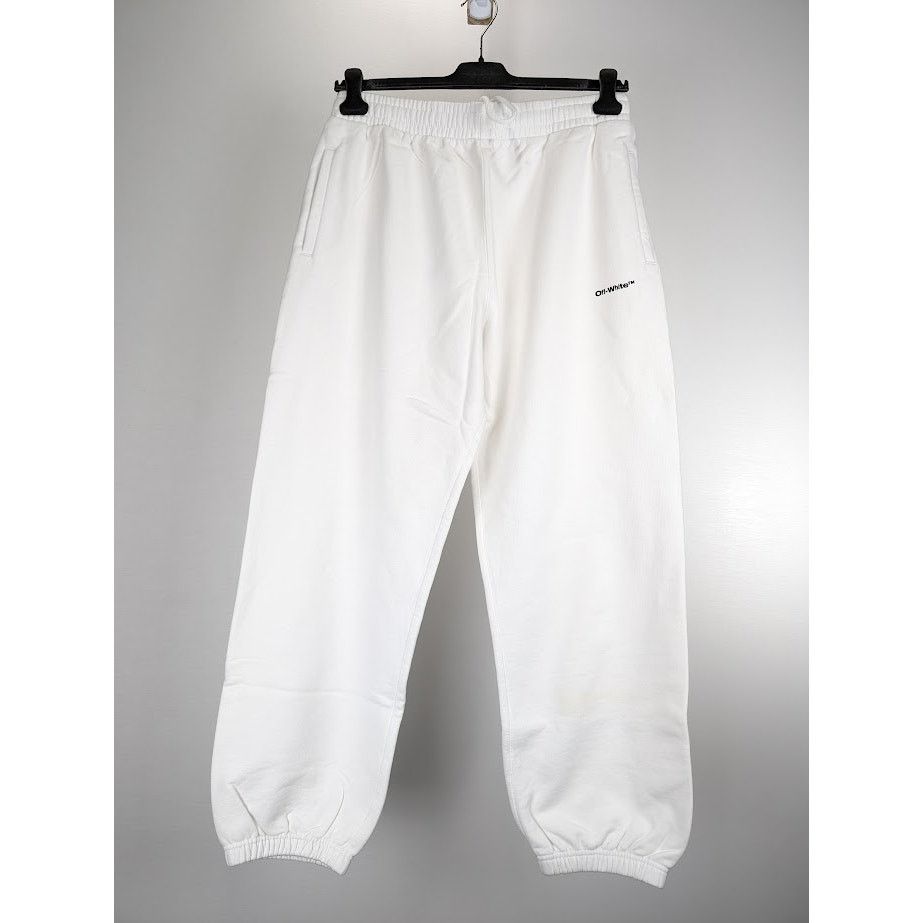 Off-White o1rshd1 Wave Outl Daig Slim Sweatpant & Jogger White/Black Size US 36 / EU 52 - 1 Thumbnail