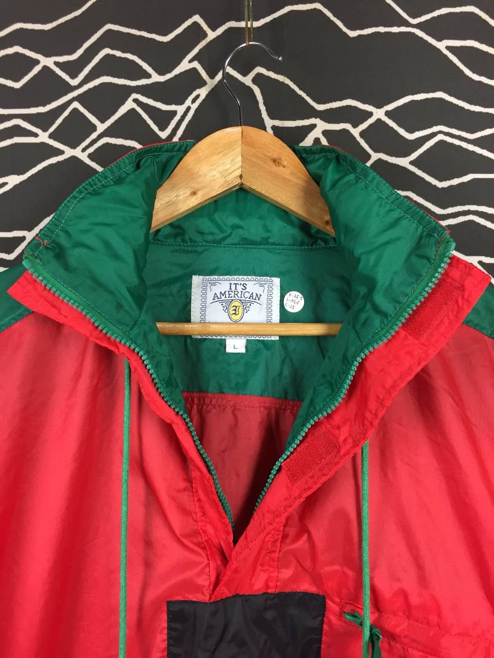 Vintage Vtg 90s IT'S AMERICAN Pullover Windbreaker Jacket Size US L / EU 52-54 / 3 - 4 Thumbnail