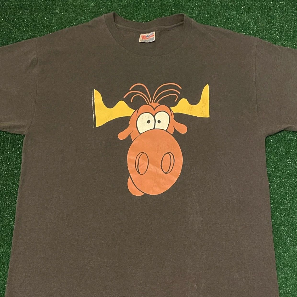 Bell VINTAGE 90s Rocky And Bullwinkle Tv Movie Promo Taco Bell Shirt Mens XL Black T-Shirt Mens 90s Size US XL / EU 56 / 4 - 5 Thumbnail