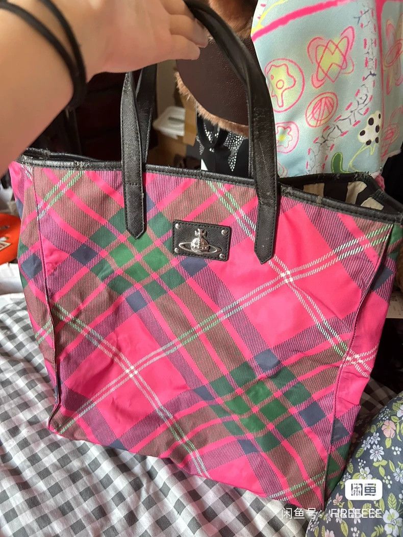 Vivienne Westwood Vivienne Westwood size os Nylon checkered used totes Size ONE SIZE - 4 Thumbnail