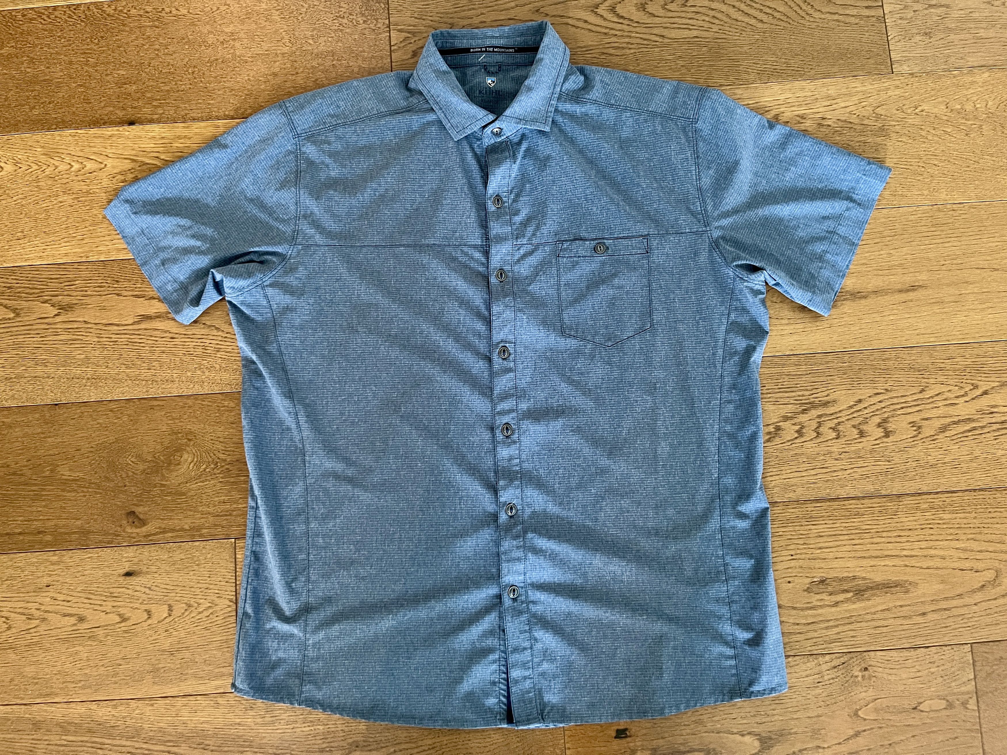 Kuhl Kuhl Tapered Fit Tech Shirt XL Blue Grey Hiking Trail Wear Size US XL / EU 56 / 4 - 1 Thumbnail