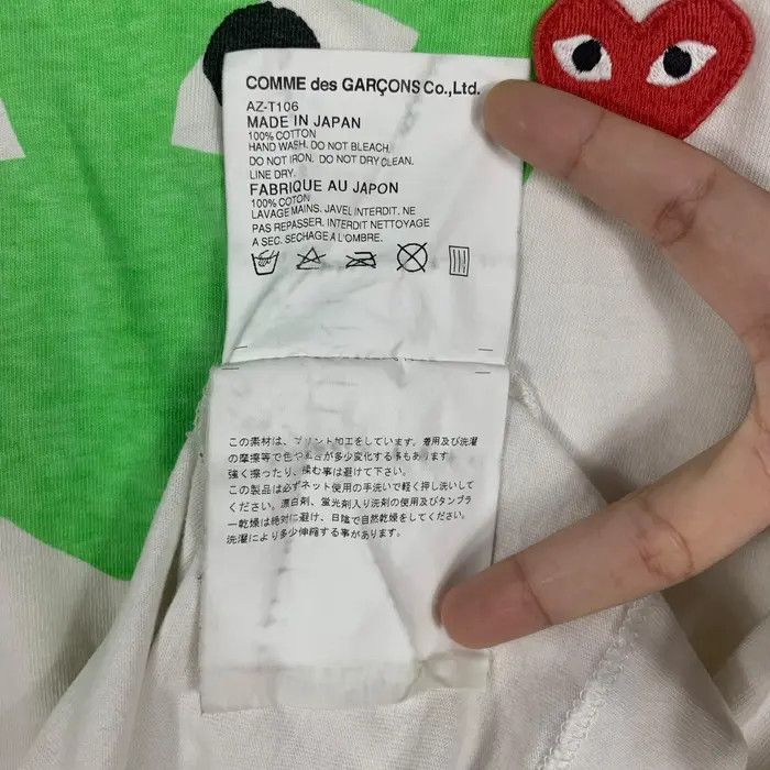 Comme des Garcons Vintage COMME DES GARCONS Play Double Love Tee Shirt Size M / US 6-8 / IT 42-44 - 7 Thumbnail