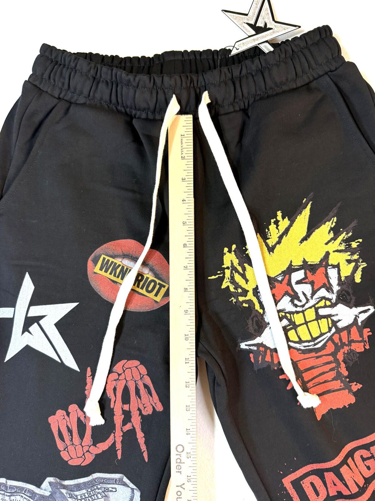 Other WKND RIOT Sweatpants Med Lifestyle Stacked Skull Streetwear Size US 32 / EU 48 - 7 Thumbnail