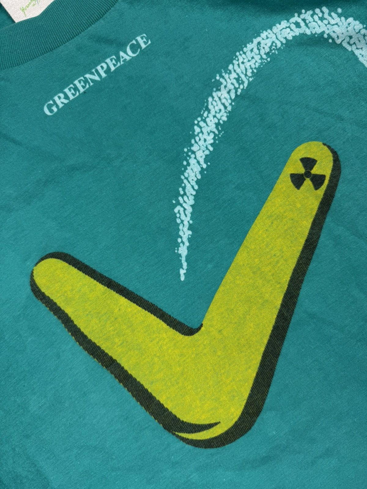 Other × Vintage Vintage 80s Greenpeace nuclear disaster warning graphic tee Size US L / EU 52-54 / 3 - 6 Thumbnail