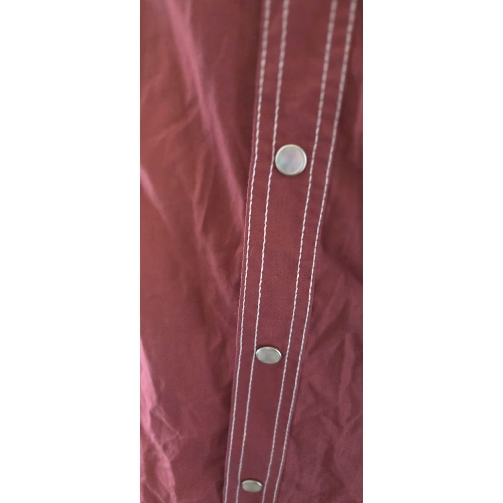 Vintage VINTAGE High Noon Western Shirt XL XLT Red White Stitching Pearl Snap Men Long Sleeve Size US XL / EU 56 / 4 - 6 Thumbnail