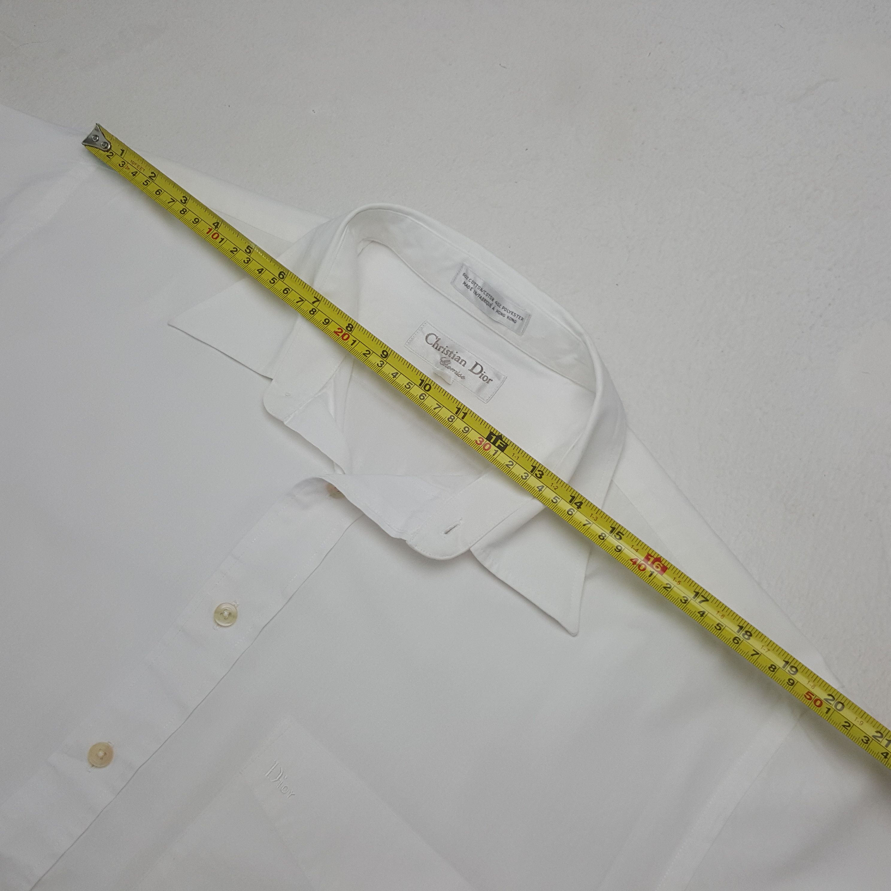 Christian Dior Monsieur Vintage Christian Dior Designer Plain Shirt Button Up RR21 Size US XL / EU 56 / 4 - 5 Thumbnail