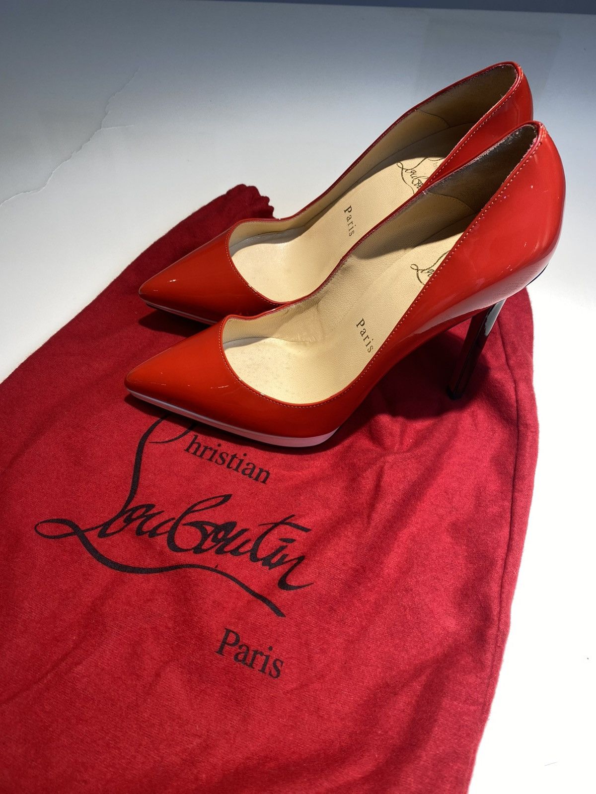 Christian Louboutin Christian Louboutin Red Patent Pigalle Plato Heels 35 Size US 5 / IT 35 - 9 Thumbnail