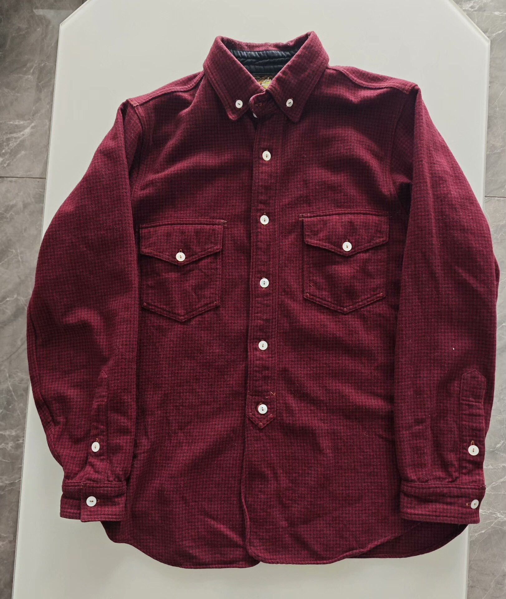 Freewheelers Freewheelers Wool Shirt Houndstooth Pattern Size US XL / EU 56 / 4 - 1 Thumbnail