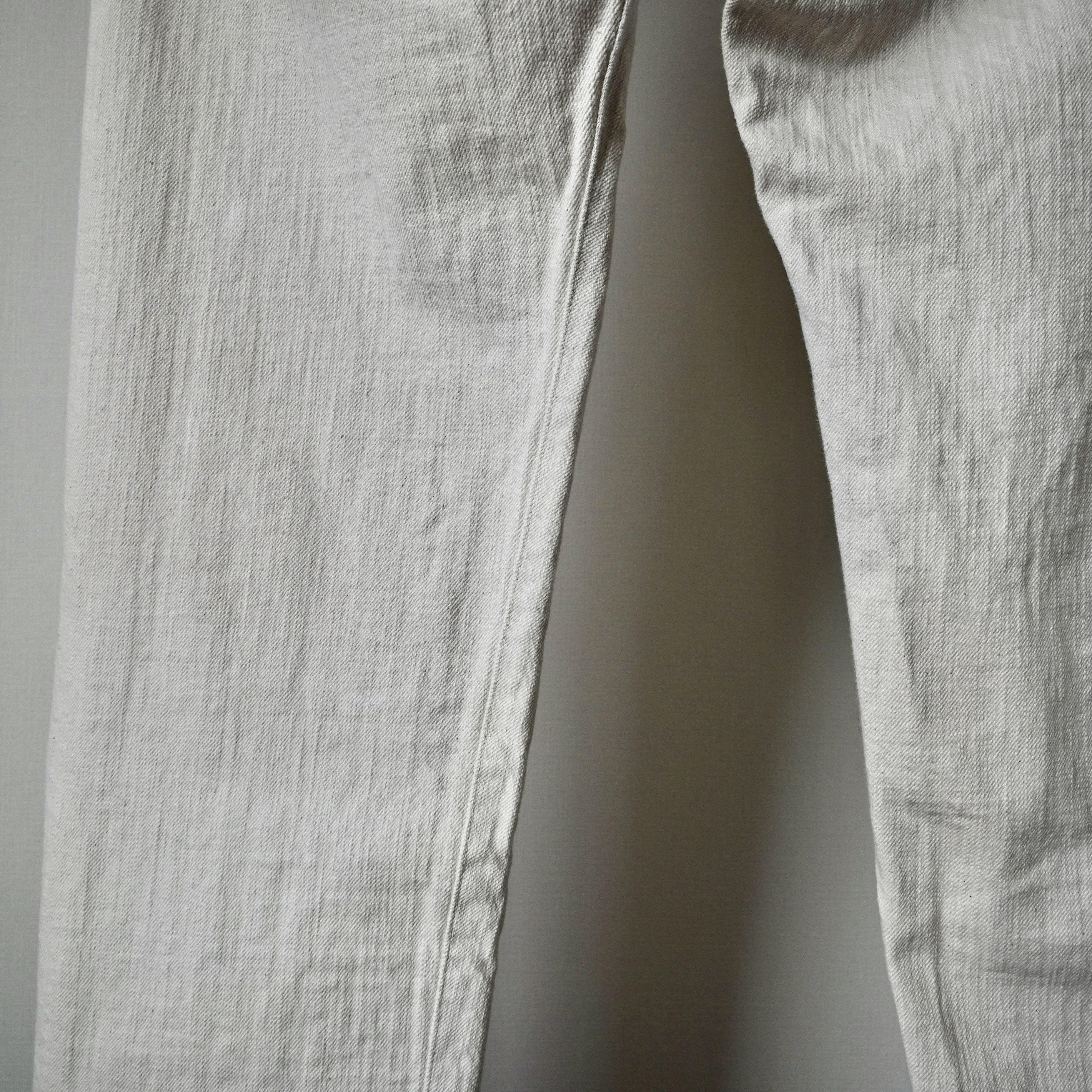 Evisu Hidehiko Yamane by Evisu white slub denim jeans Size US 33 - 6 Thumbnail