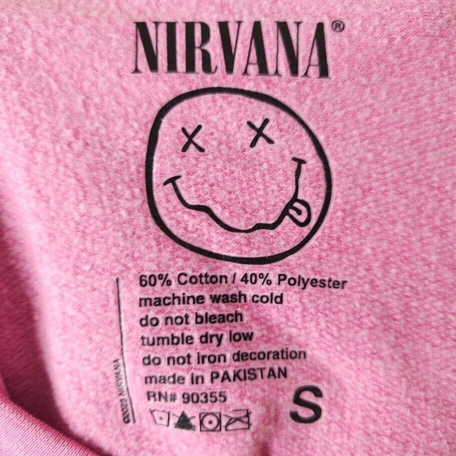 Nirvana Nirvana Sweatshirt Mens Size Small Pink OVERSIZED Fit 90s Size US S / EU 44-46 / 1 - 6 Thumbnail
