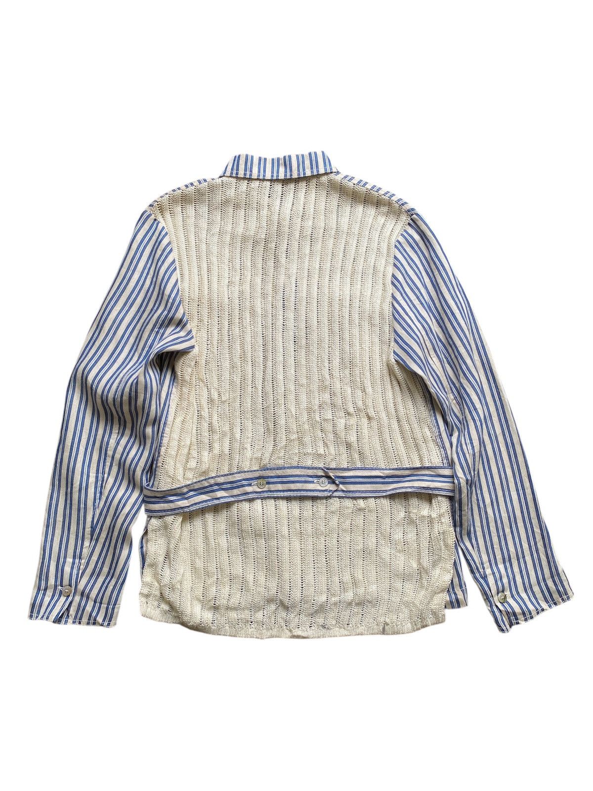 Just Cavalli Roberto Cavalli Hybrid Design Pinstriped Shirt Size US L / EU 52-54 / 3 - 4 Thumbnail