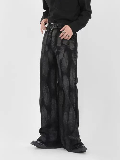 VIBE Vintage tie-dye washed wide-leg jeans Size US 32 / EU 48 - 1 Thumbnail