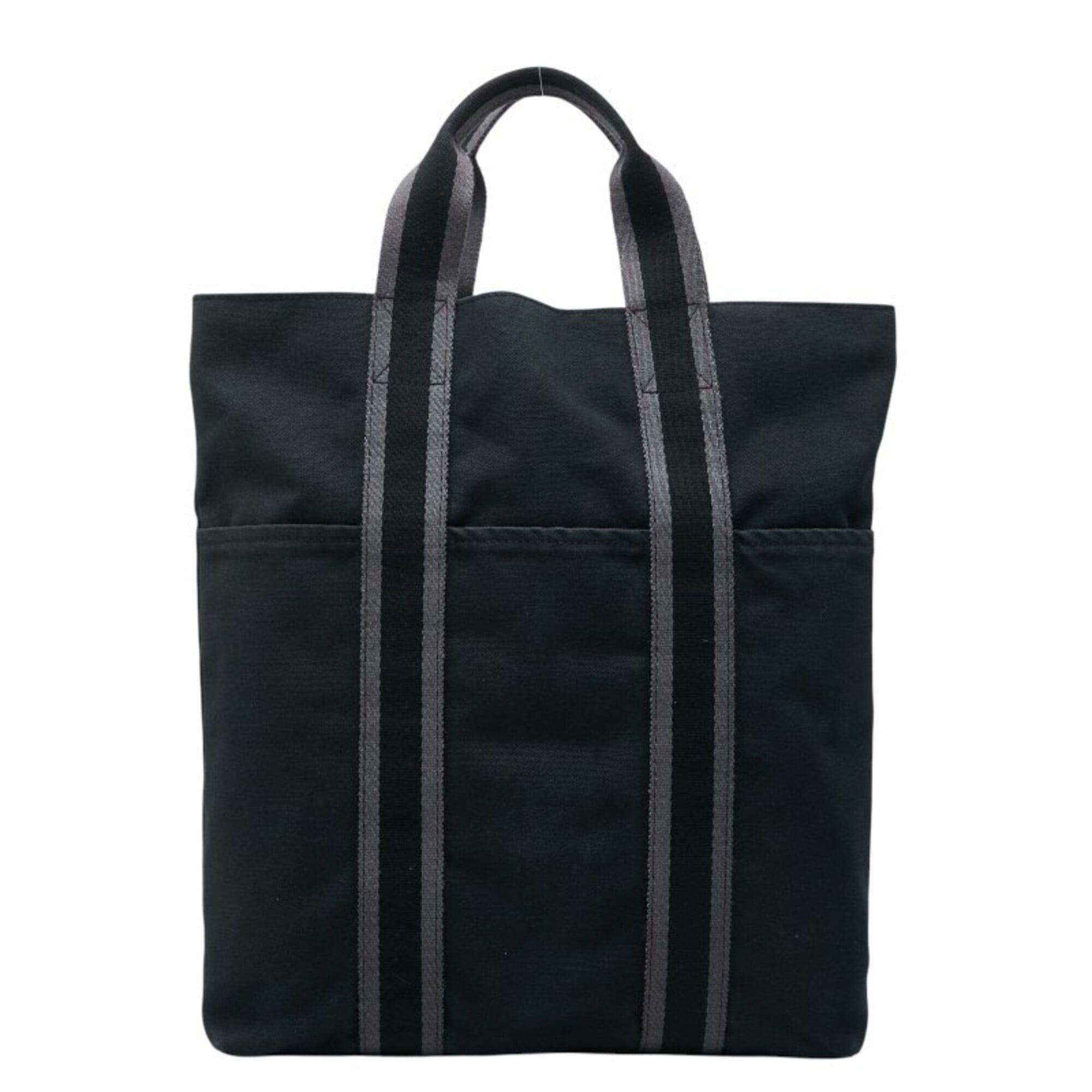 Hermes Hermes Fourre-Tout Cabas Tote Bag, Black Cotton Canvas, Women's HERMES Size ONE SIZE - 1 Thumbnail