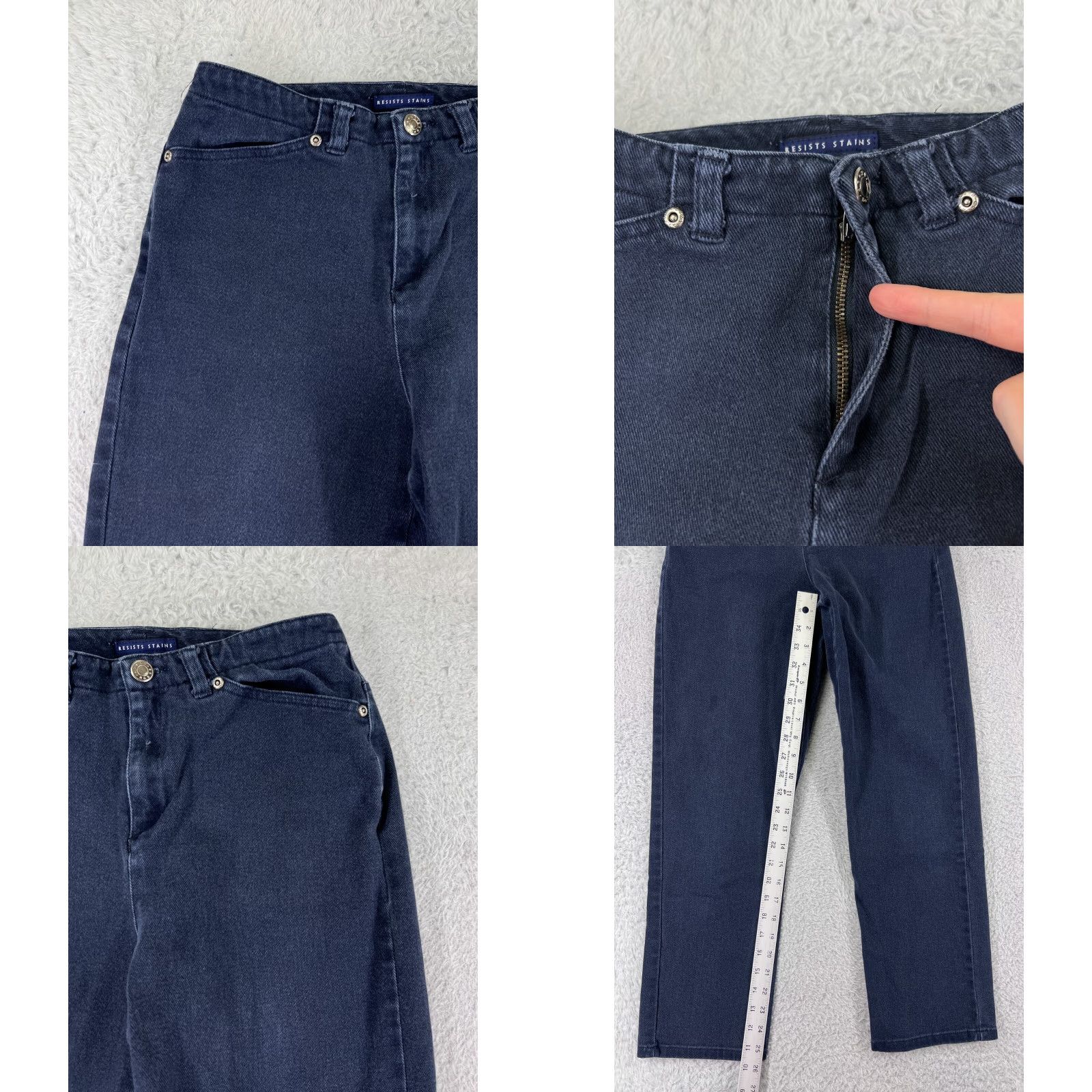 Vintage Crazy Horse Jeans Women 4P Blue Denim Straight Cotton Blend Stretch Size 27" / US 4 / IT 40 - 8 Thumbnail