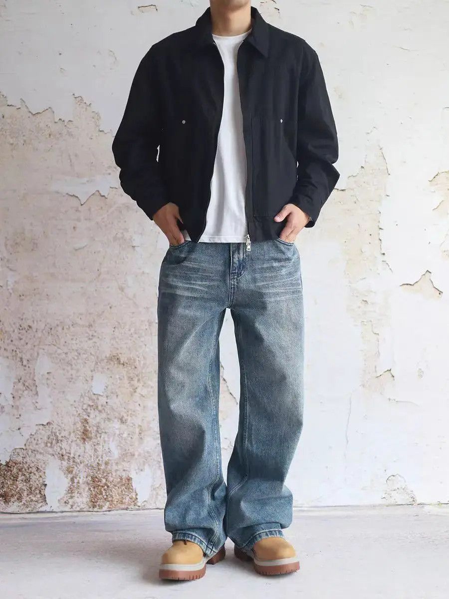 Japanese Brand American Vintage Heavy Duty Aged Jeans Size US 32 / EU 48 - 5 Thumbnail