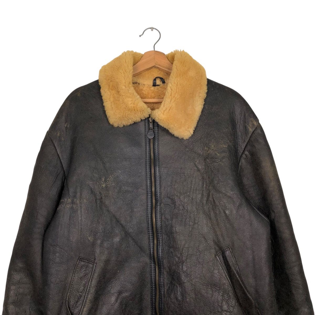 Canterbury of New Zealand 🔥VINTAGE GENUINE LEATHER JACKET SHEARLING CANTERBURY Size US M / EU 48-50 / 2 - 5 Thumbnail