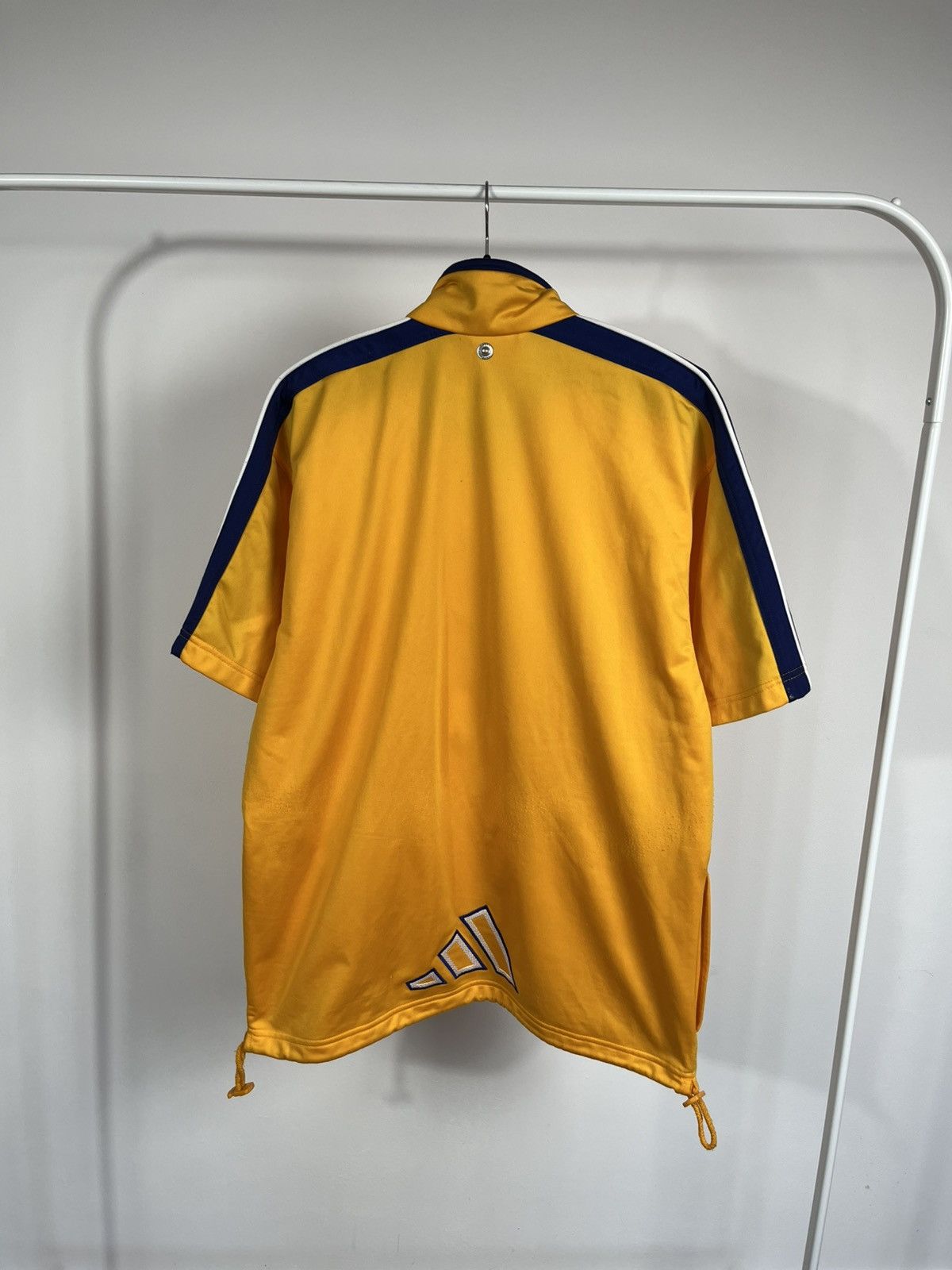 Adidas Vintage Adidas Yellow Blue Zip Track Jacket Short Sleeve S Size US S / EU 44-46 / 1 - 13 Thumbnail