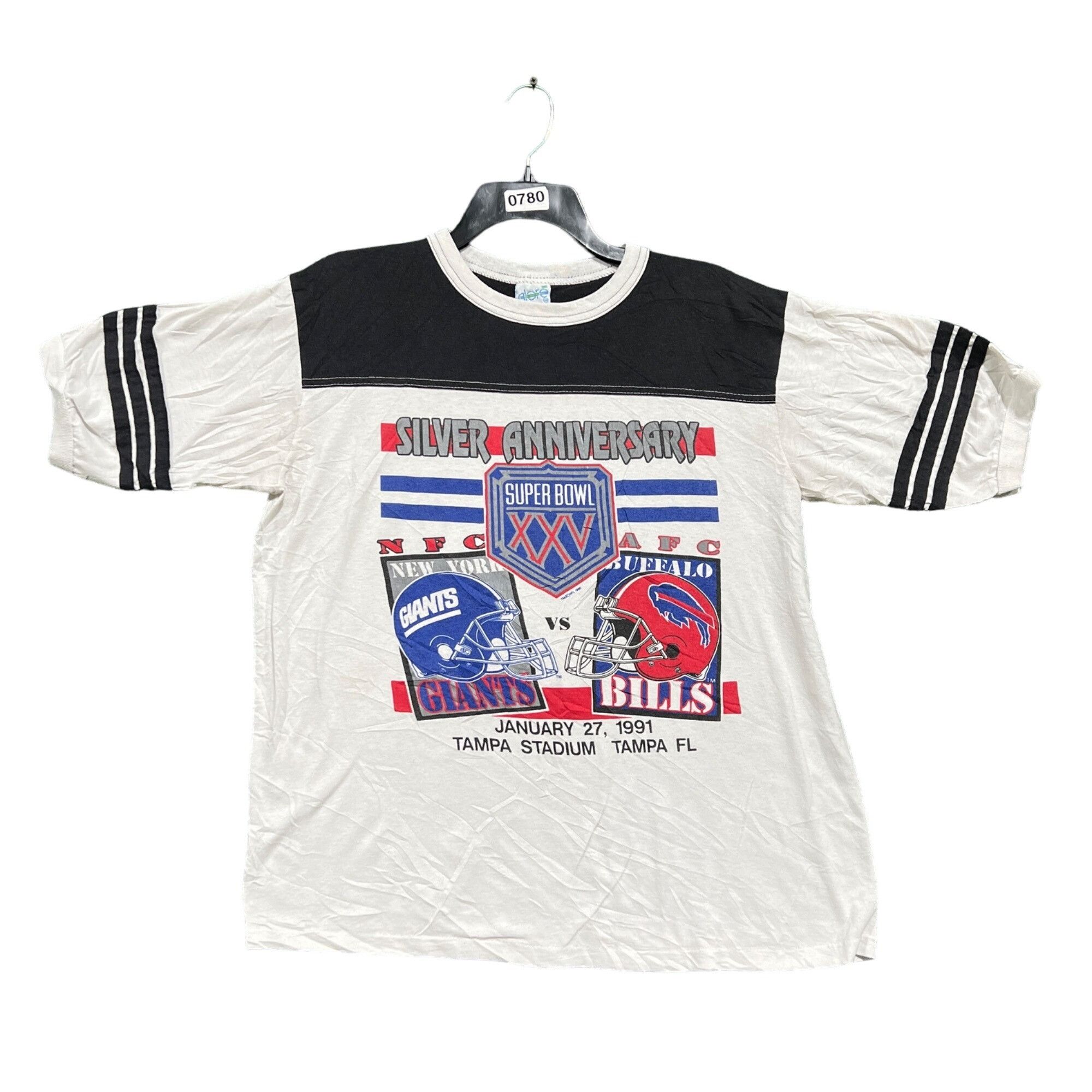 Vintage 90s Buffalo Bills NY Giants newest Super Bowl XXV Graphic Tee