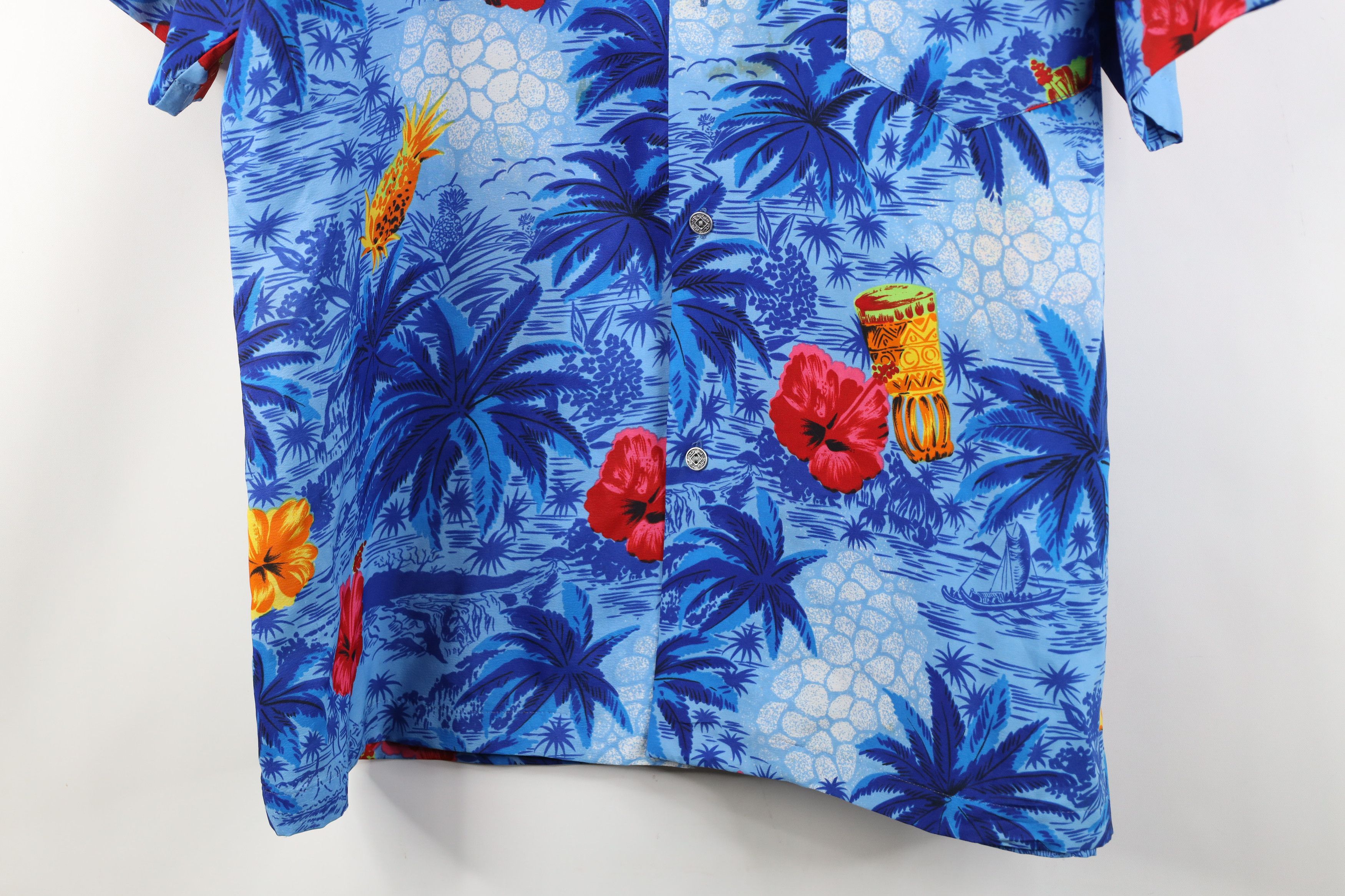 Vintage Vintage 70s Pineapple Collar Hawaiian Button Shirt USA Size US XL / EU 56 / 4 - 3 Thumbnail