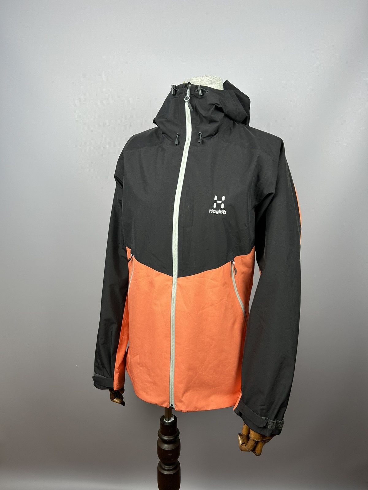 Goretex × Haglofs Haglofs Zodiac II GORE-TEX Jacket Orange Grey Outdoor Coat Size M / US 6-8 / IT 42-44 - 1 Thumbnail