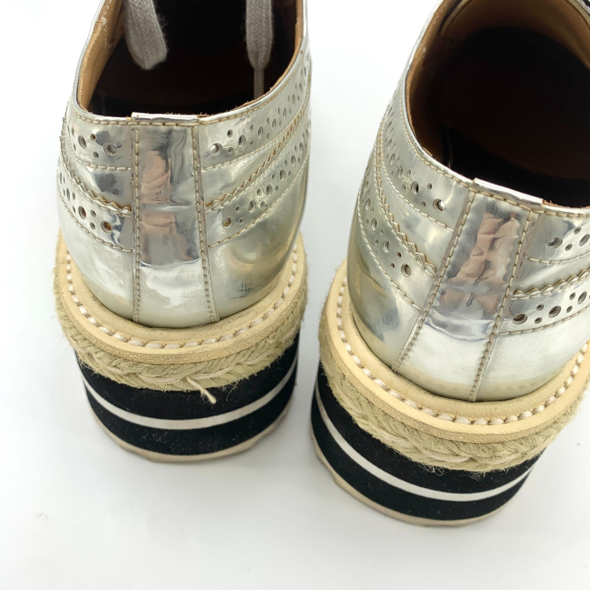 Prada Prada Baroque-Style Lace-Up Platform Shoes (Size 36) Size US 6 / IT 36 - 3 Thumbnail