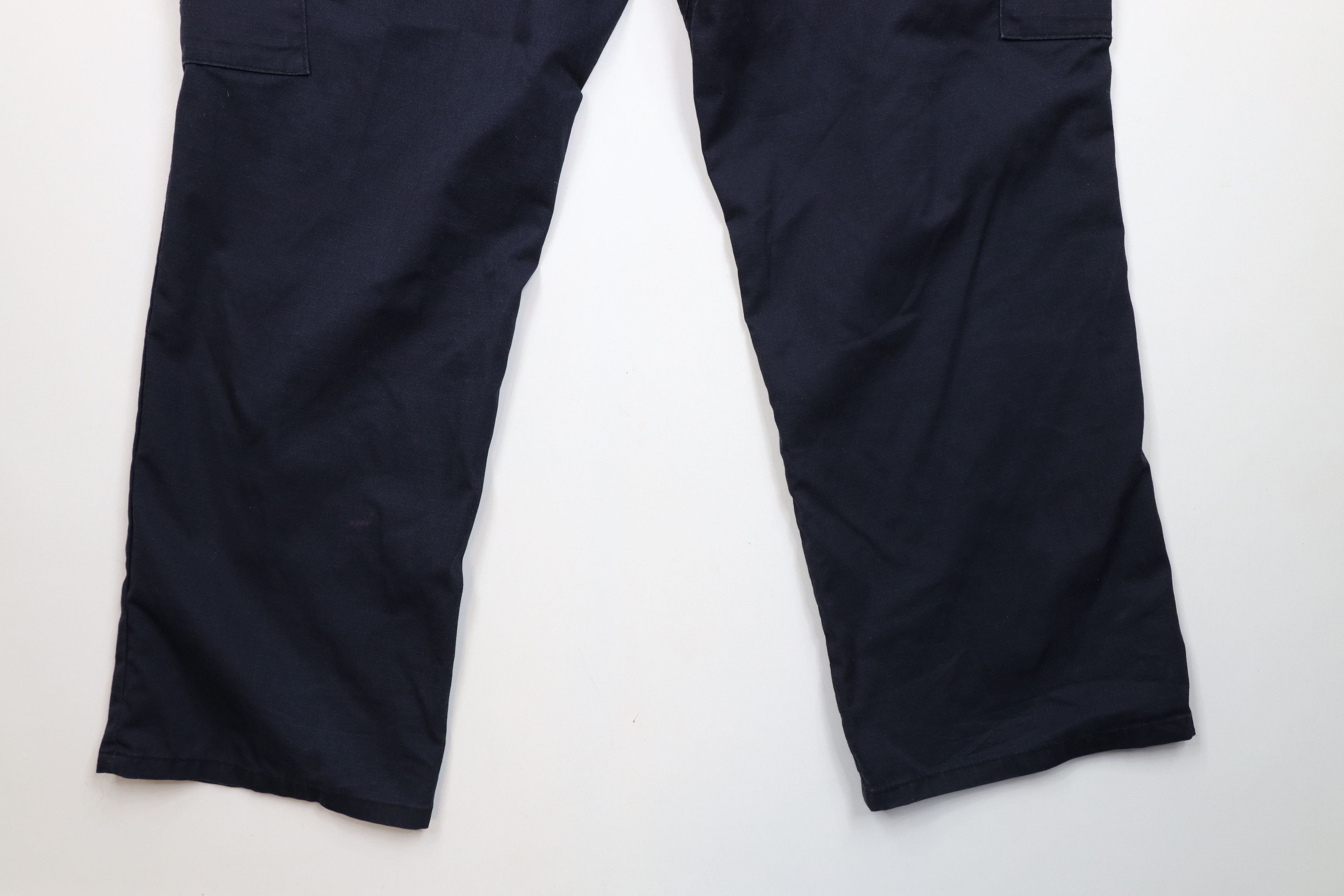 Vintage Vintage Streetwear Ripstop Wide Leg Cargo Pants Navy Blue Size US 44 / EU 60 - 13 Thumbnail
