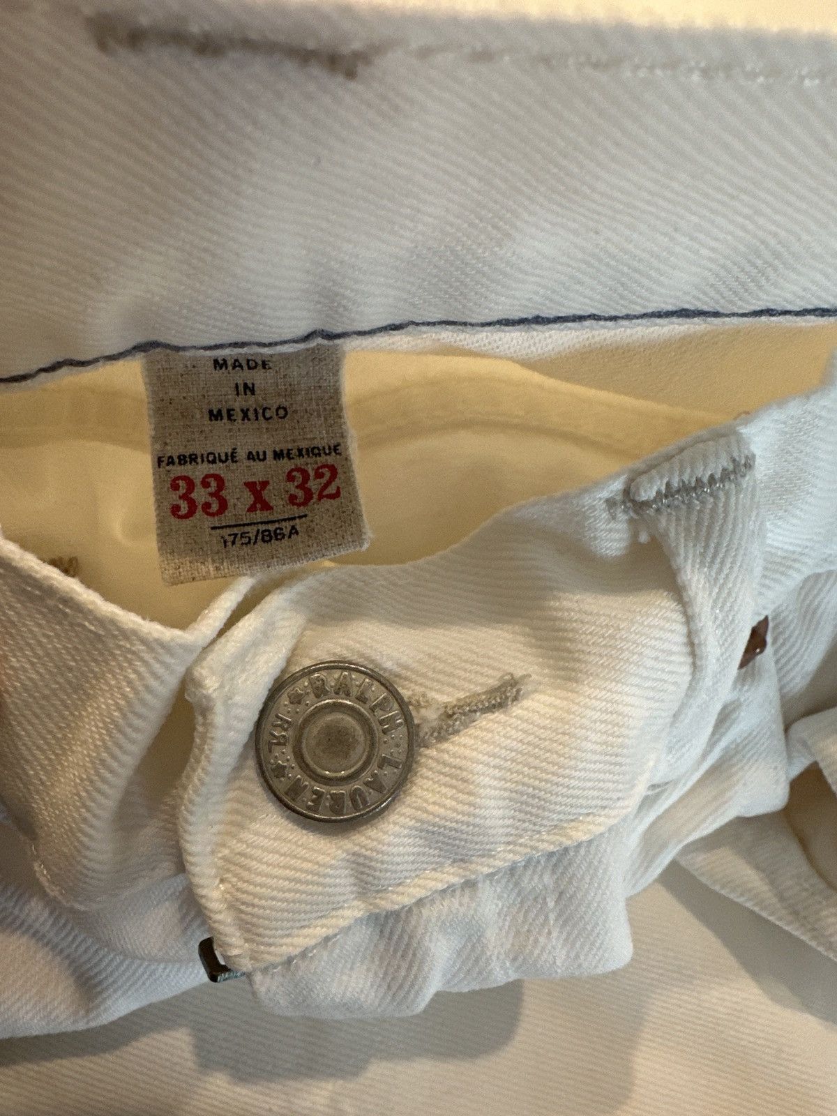 RRL Ralph Lauren RRL - Slim Fit Whitestone Jean White Denim Size US 33 - 5 Thumbnail