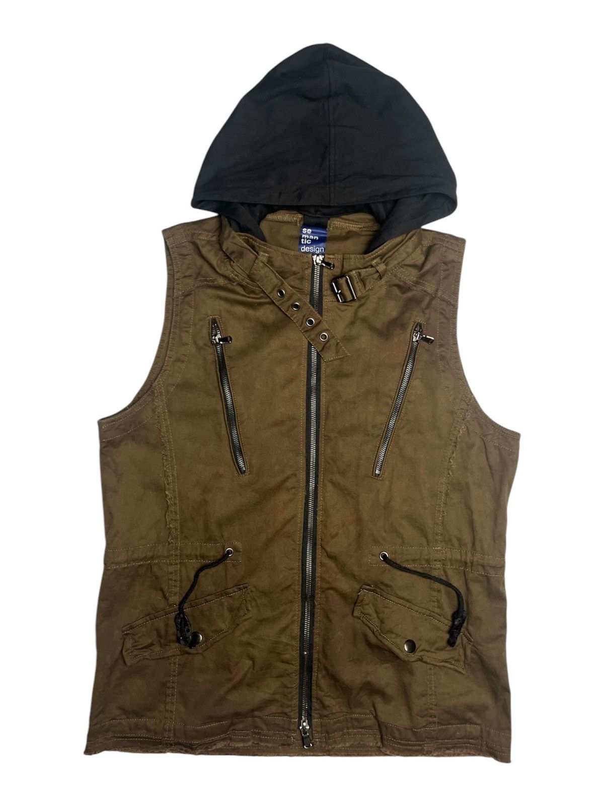 If Six Was Nine × Japanese Brand × Le Grande Bleu (L.G.B.) Semantic Design Removable Hooded Sleeveless Jacket/Vest Size US L / EU 52-54 / 3 - 2 Thumbnail