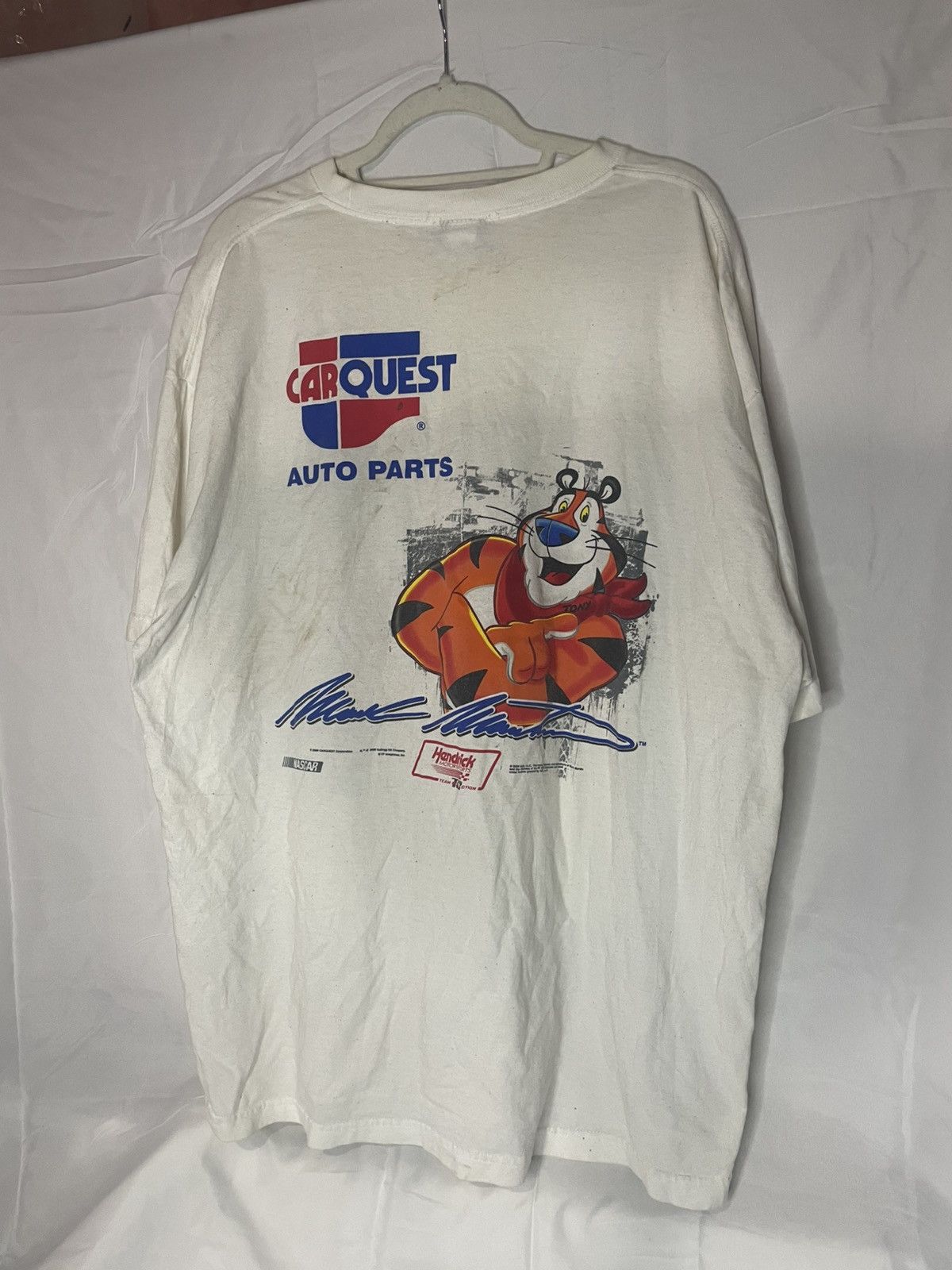NASCAR 2009 Vintage Kelloggs Tony The Tiger X Nascar Tee Shirt Size US XL / EU 56 / 4 - 1 Thumbnail