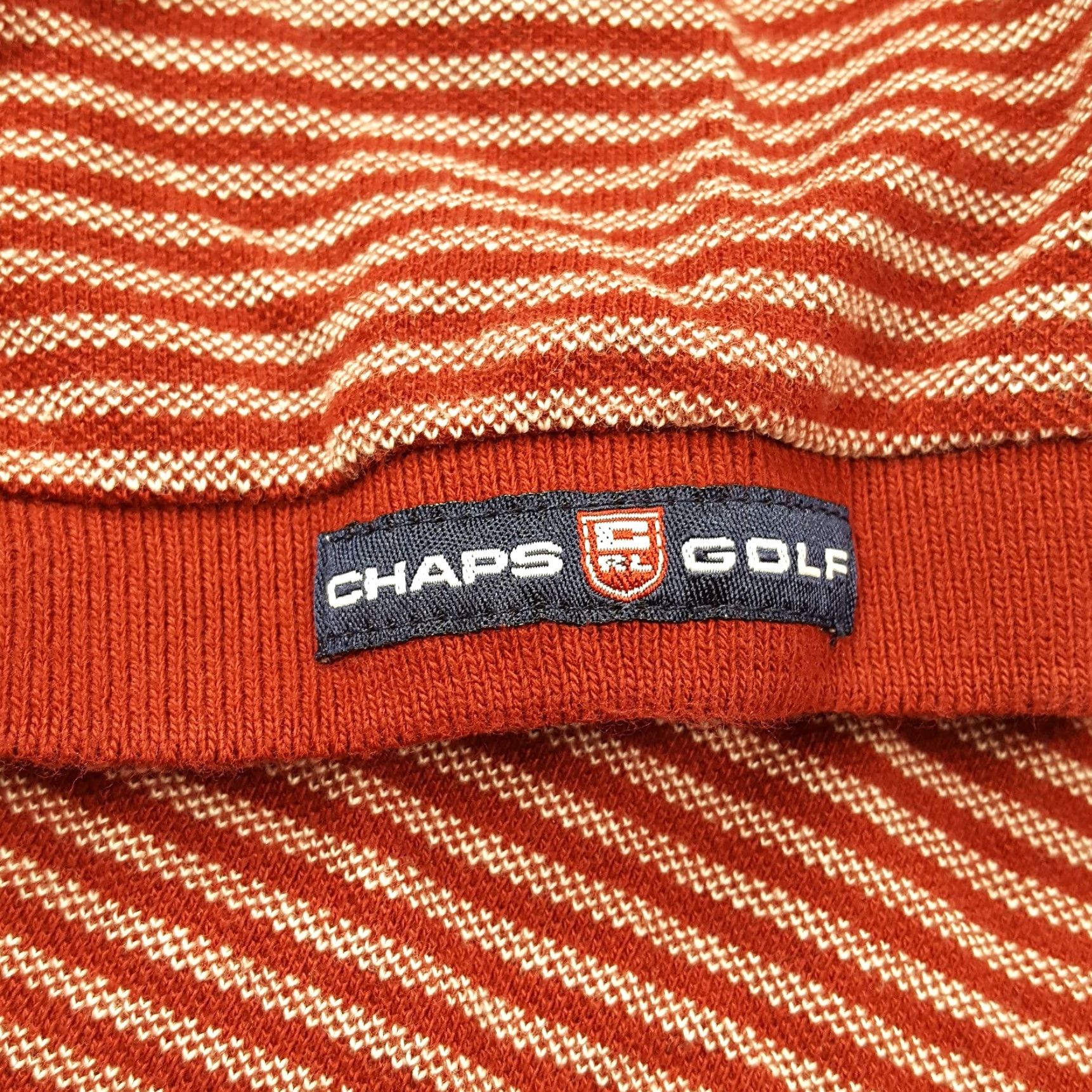 Ralph Lauren VINTAGE Ralph Lauren Polo Shirt Chaps Golf Red Striped XL Mens Short Sleeve Polo Shirt PGA 90s Casual Sports Retro Golf Size US XL / EU 56 / 4 - 5 Thumbnail