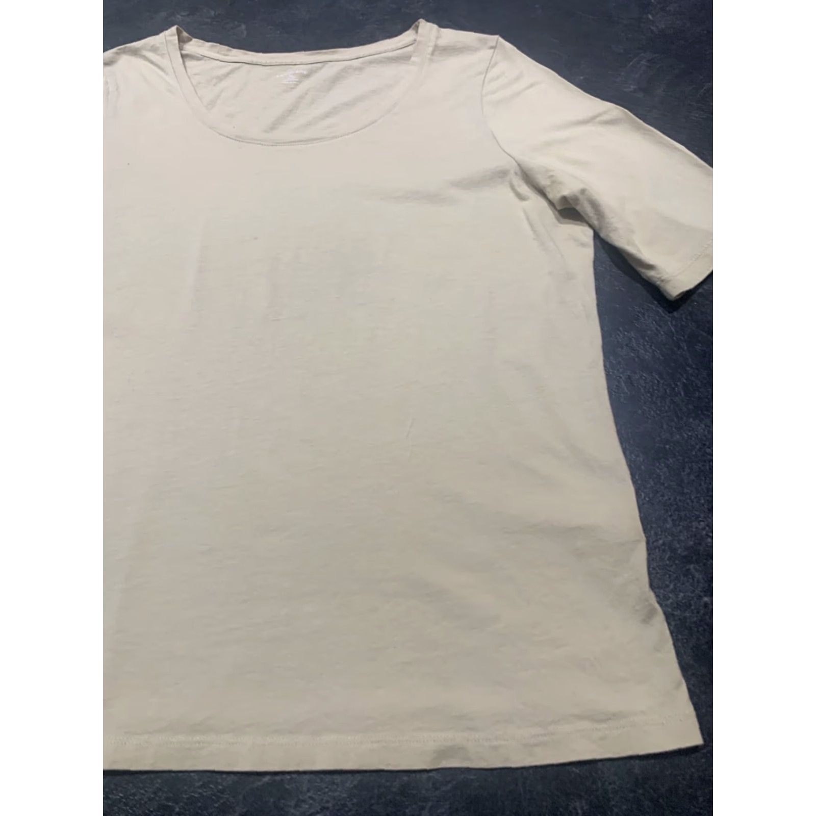 Lands' End Lands' End Women's Beige Polo Shirt Size XL 18-20 Preowned Size XL / US 12-14 / IT 48-50 - 3 Thumbnail