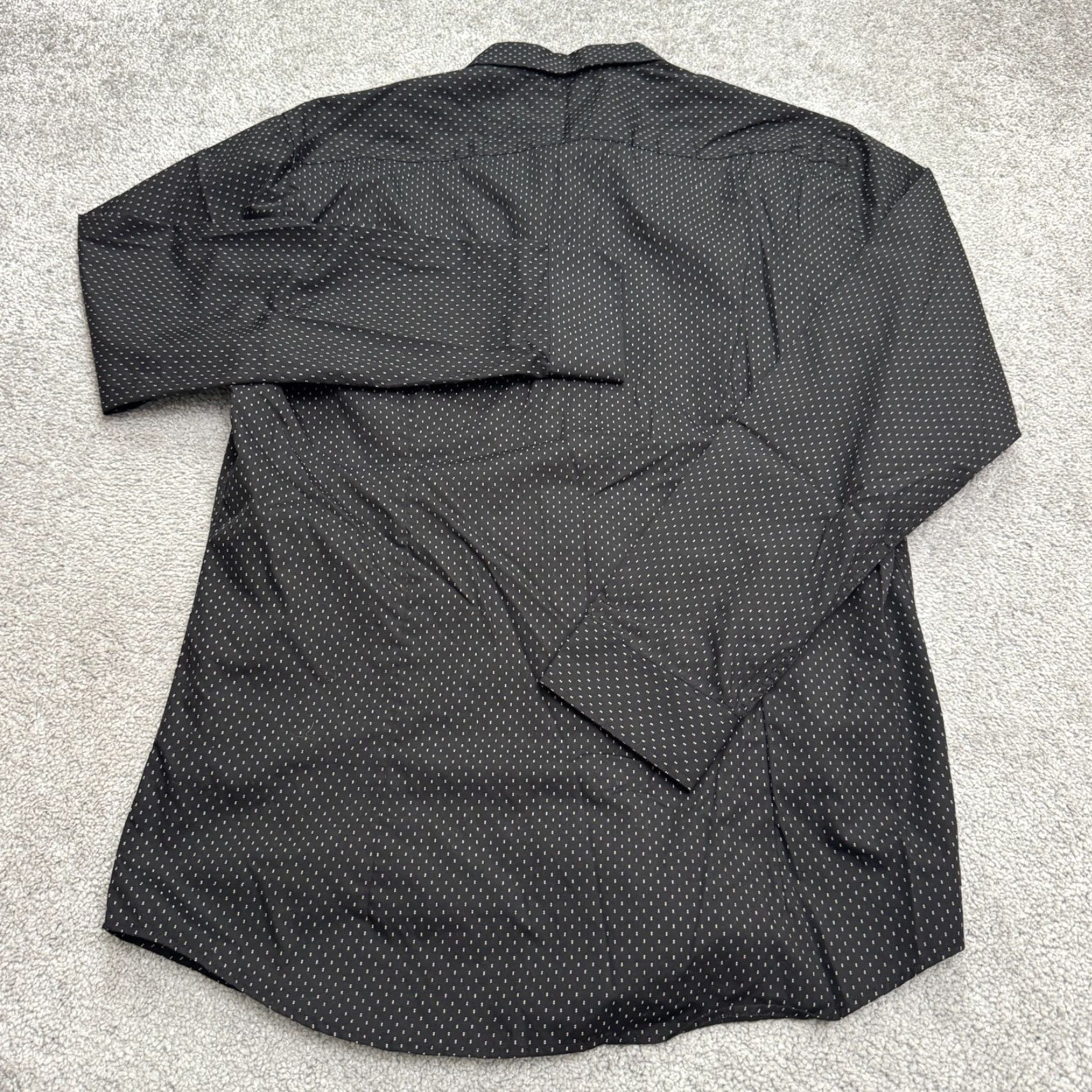 Vintage Connor Shirt Men L Black White Polka Dot Slim Fit Button-Down Long Sleeve Casual Workwear Modern Classic 90s? Size US L / EU 52-54 / 3 - 2 Thumbnail