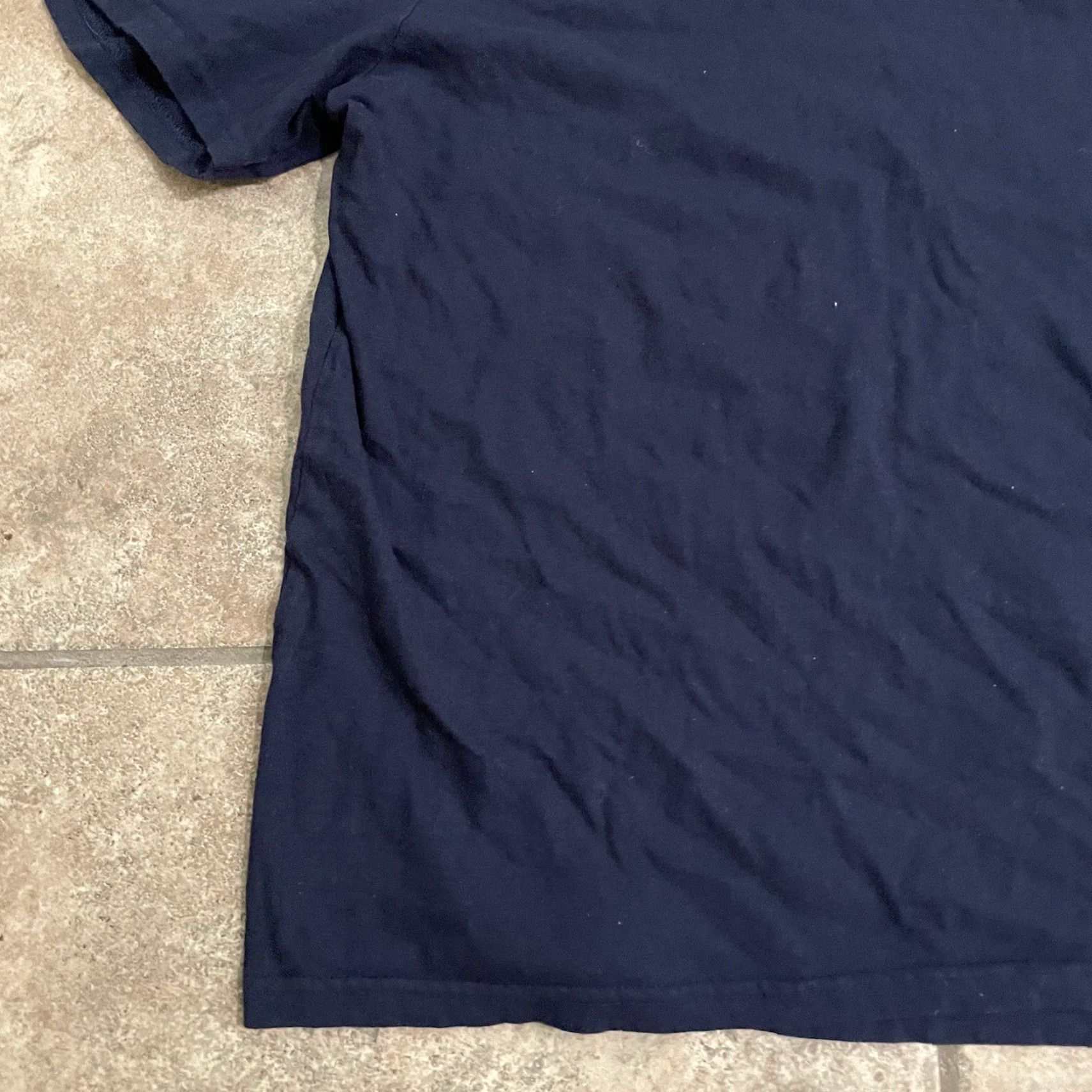 Vintage Steel & Concrete V-Neck Tee Mens Shirt M Blue 100% Cotton Size US M / EU 48-50 / 2 - 3 Thumbnail