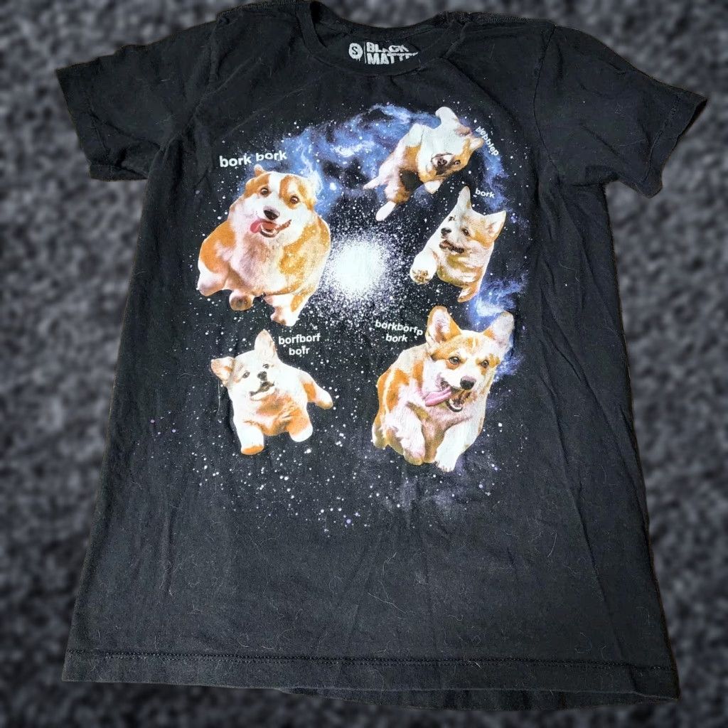 Hot Topic VINTAGE Black Matter Unisex T-Shirt Size S Black Dog Galaxy Space Funny Crew Neck Cotton Size US S / EU 44-46 / 1 - 1 Thumbnail