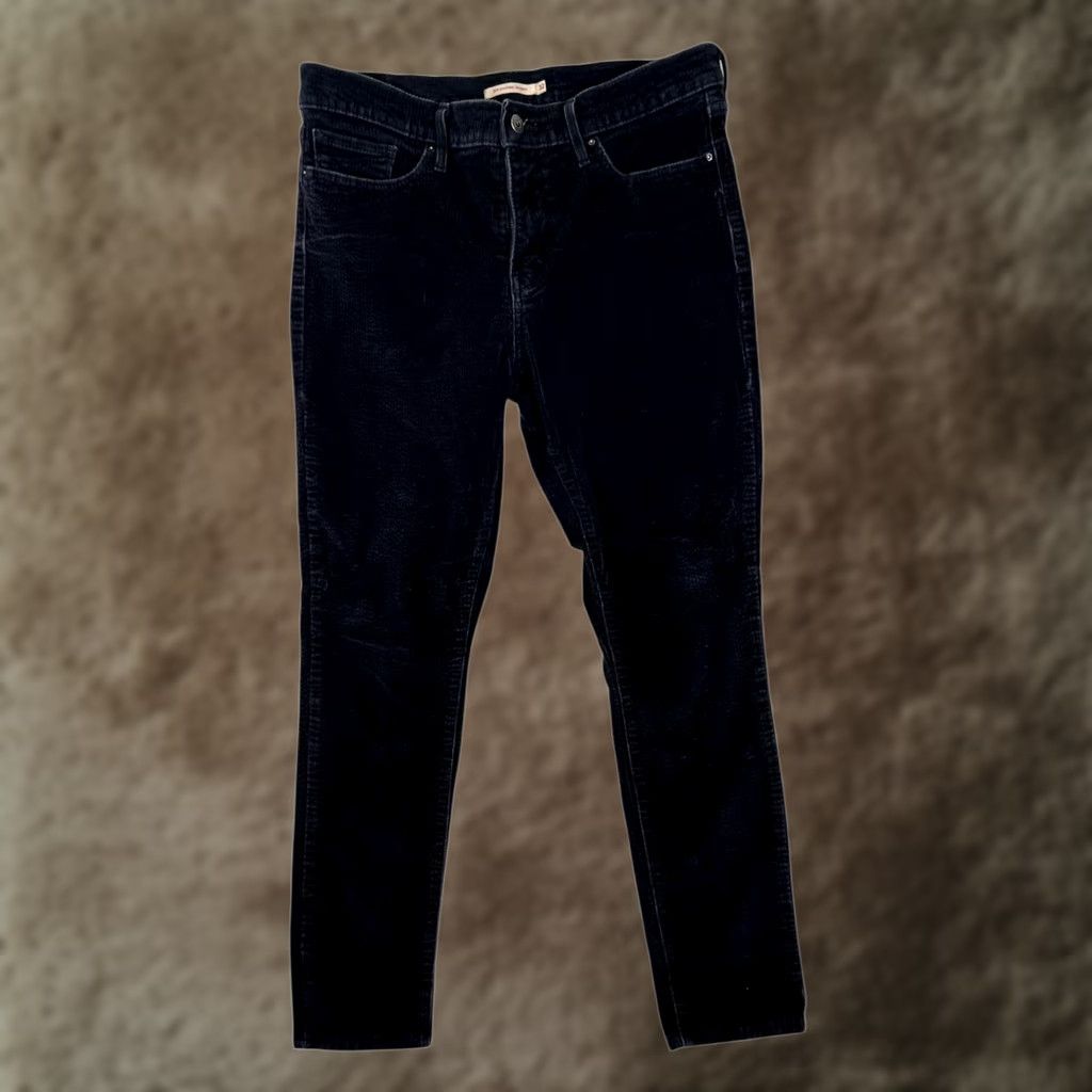Levi's Levi's 311 Shaping Skinny Mid-Rise Jeans Womens 32x30 Black Corduroy Stretch Jeans Shaping Slim Leg 5-Pocket Corduroy Black Womens Size 24" / US 00 / IT 34 - 1 Thumbnail
