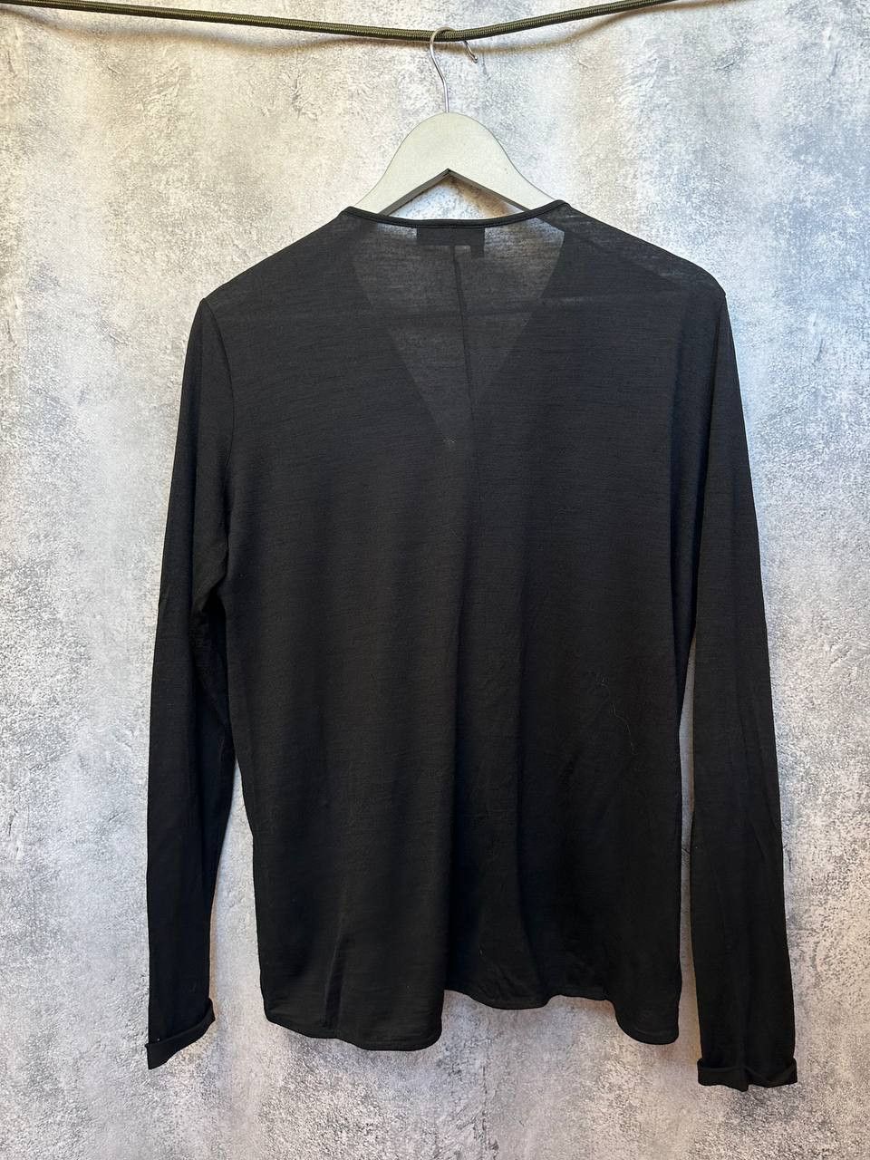 The Kooples The Kooples Lambskin Leather-Panel Zip Cardigan Wool Size L / US 10 / IT 46 - 3 Thumbnail