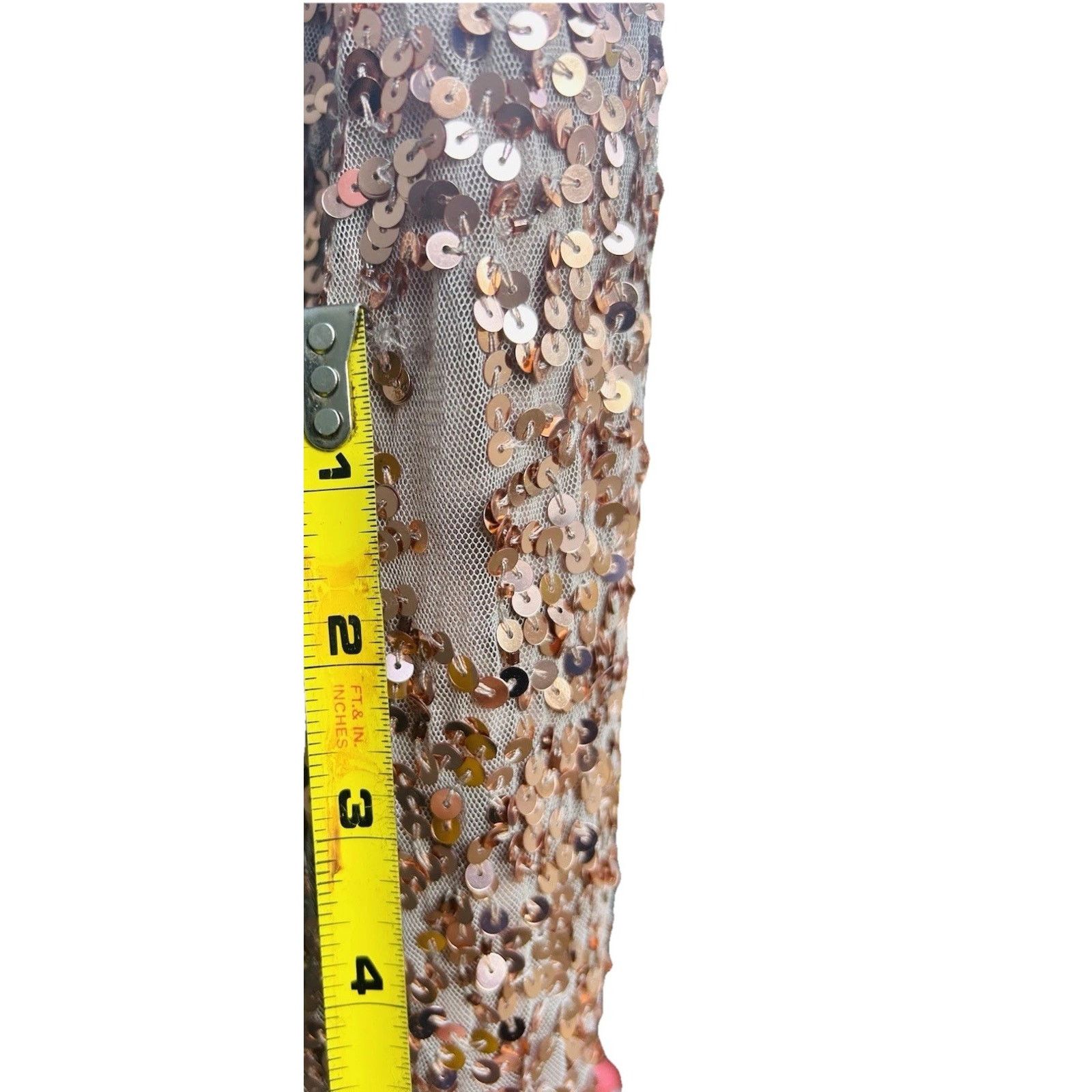Other Mac Duggal V-Neck Slit Sequined Wrap Gown Size 4 Rose Copper Size S / US 4 / IT 40 - 18 Thumbnail