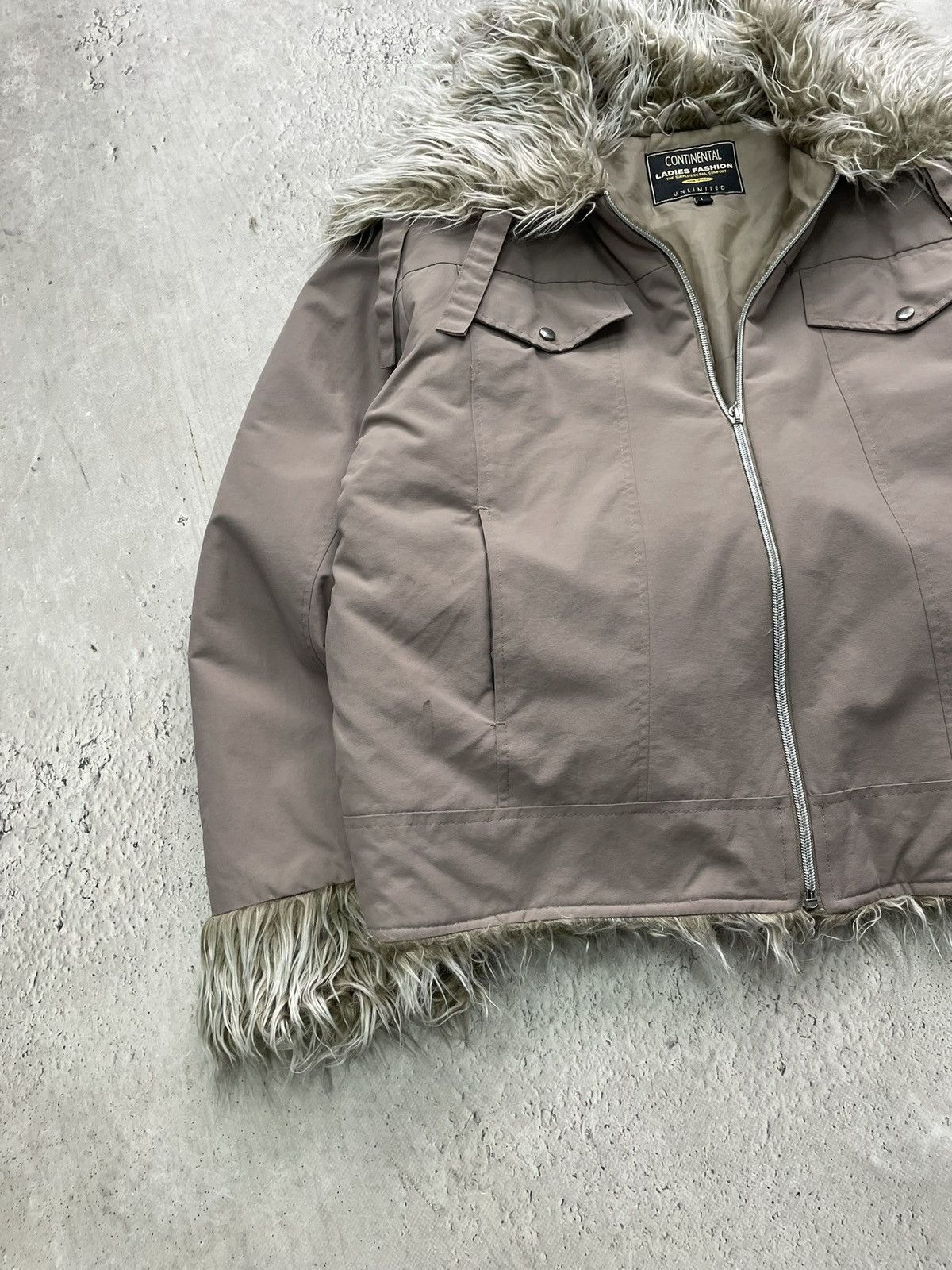 If Six Was Nine Rare fur jacket if six was nine cropped bomber y2k Size US M / EU 48-50 / 2 - 2 Thumbnail