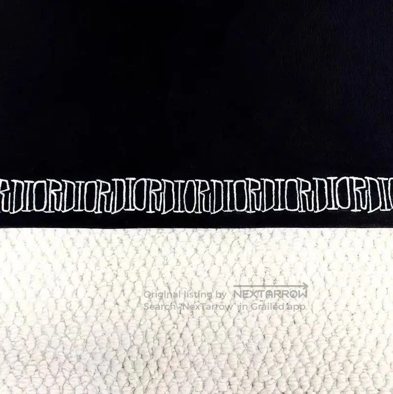 Dior Dior Embroidered Logo Short Sleeve Black T-shirt . Size US XS / EU 42 / 0 - 4 Thumbnail