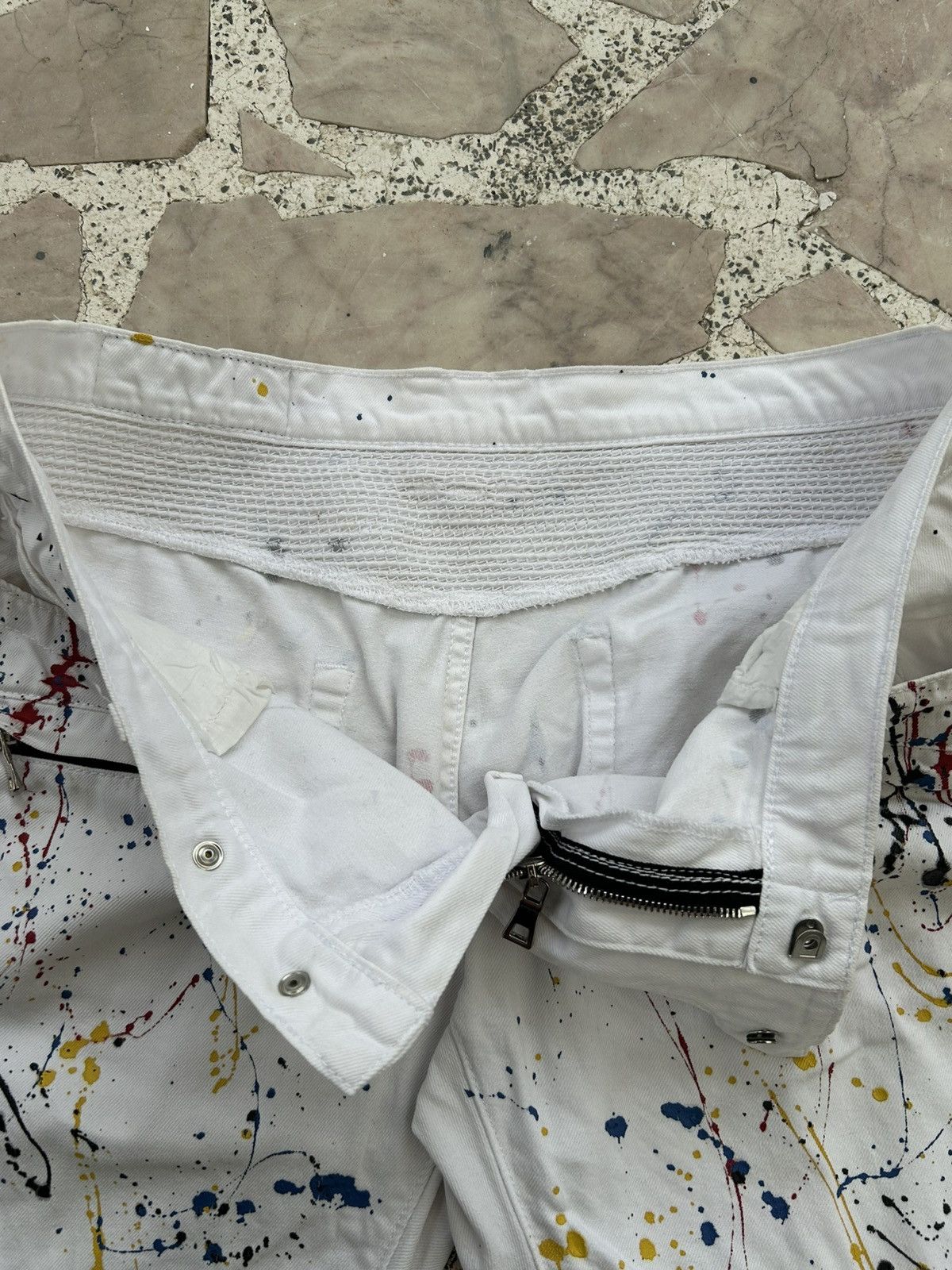 Balmain Balmain Vintage 90s Paint Splatter Shorts Size US 34 / EU 50 - 5 Thumbnail