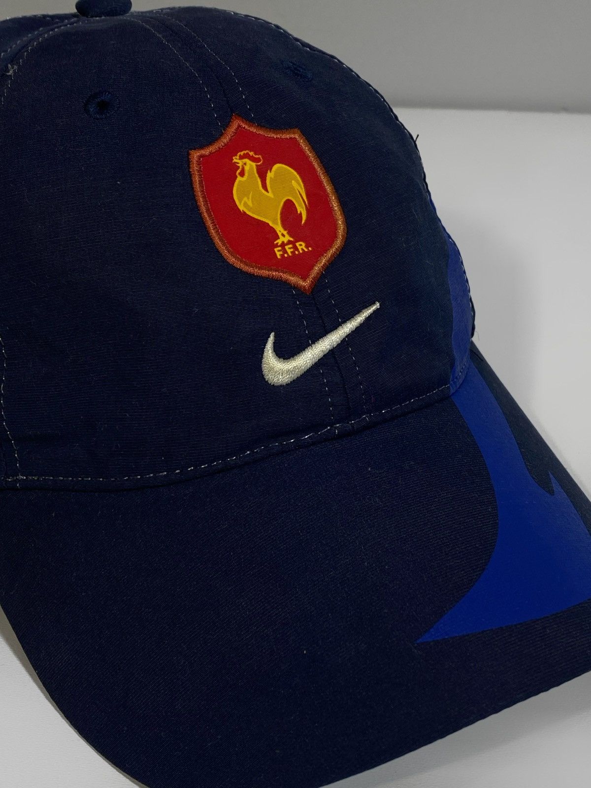 Nike 🔥 VINTAGE 2000s NIKE FRANCE DRIP RUGBY TEAM SWOOSH NYLON CAP Size ONE SIZE - 3 Thumbnail